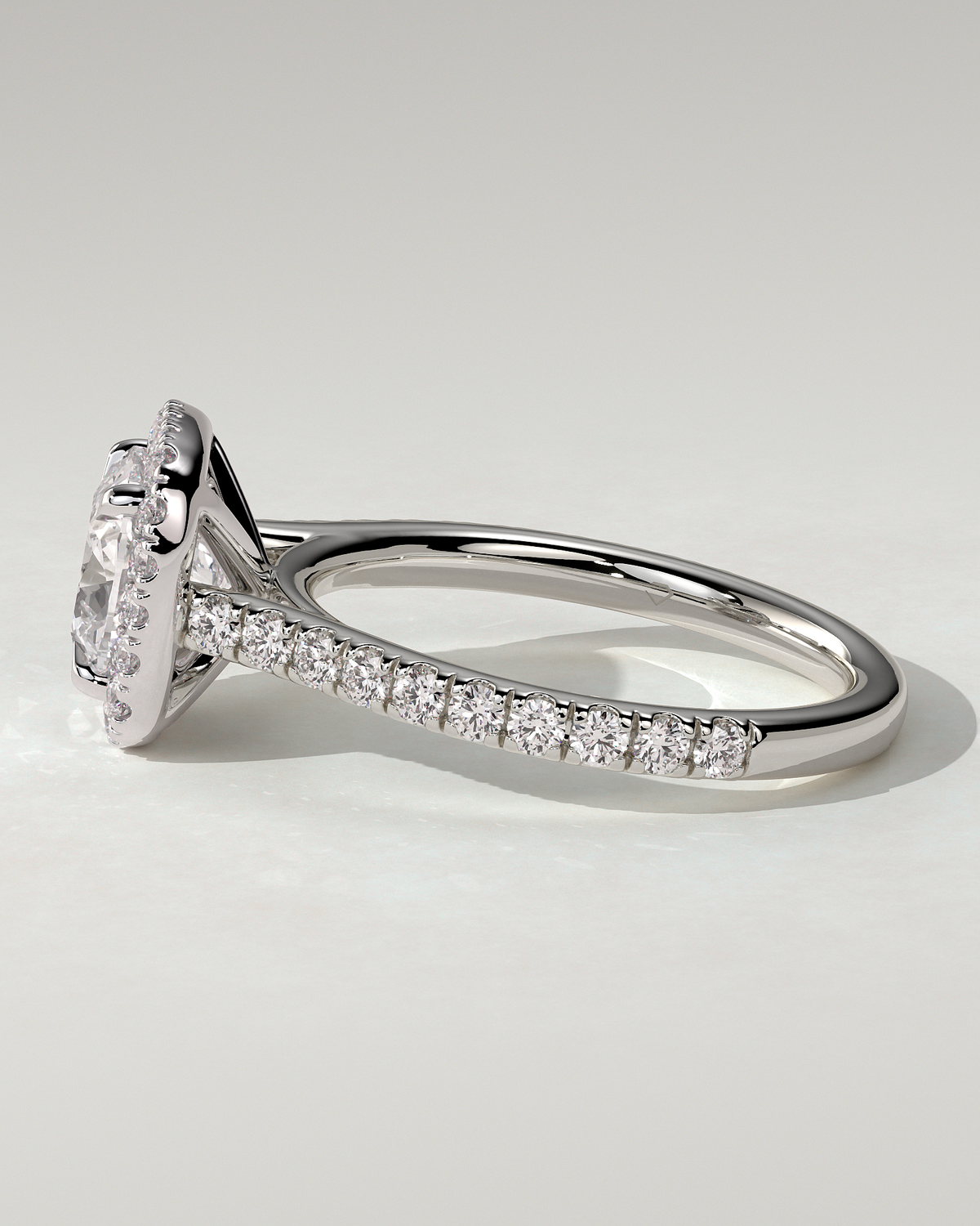Nicole Halo Cushion Ring