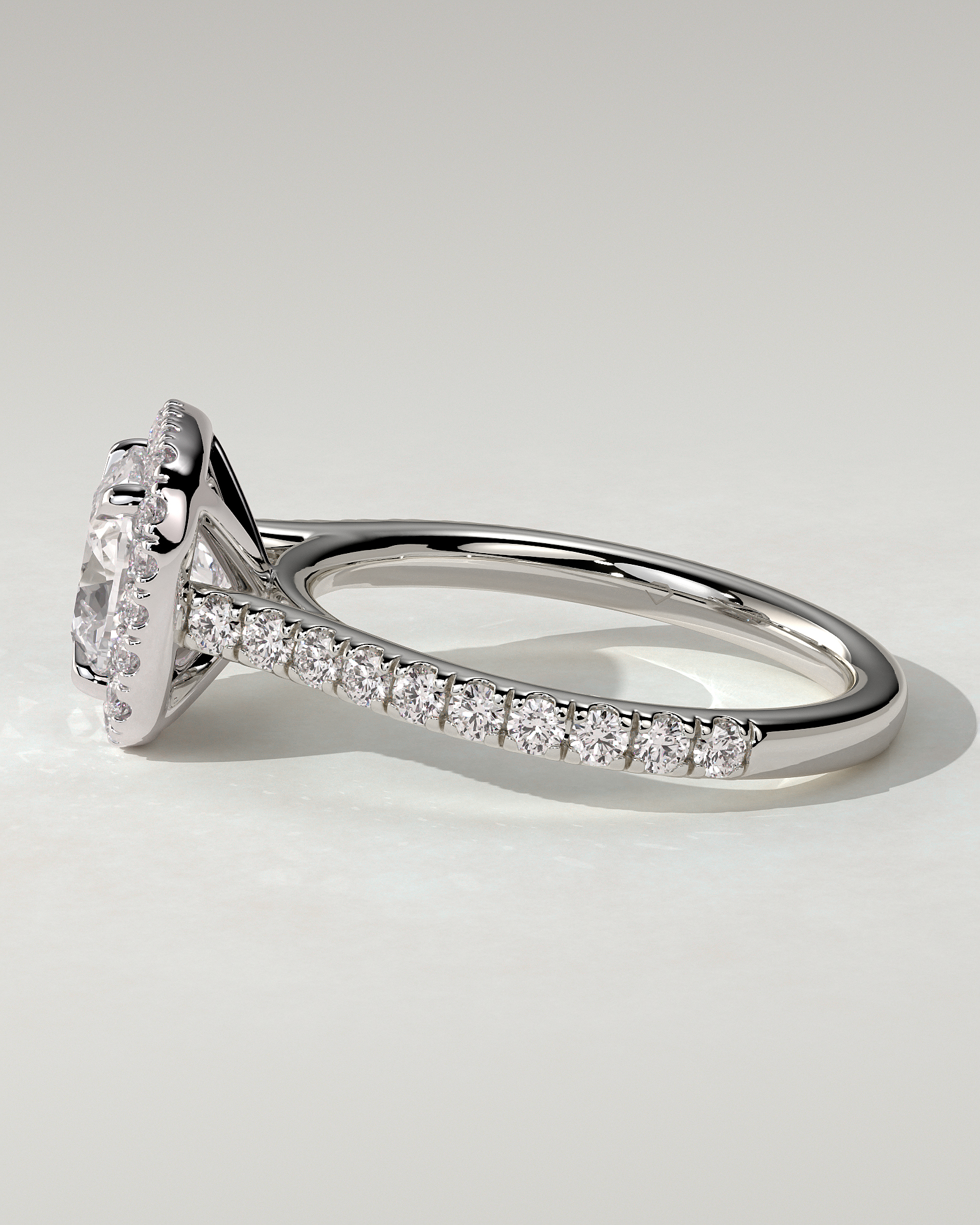 Nicole Halo Cushion Ring