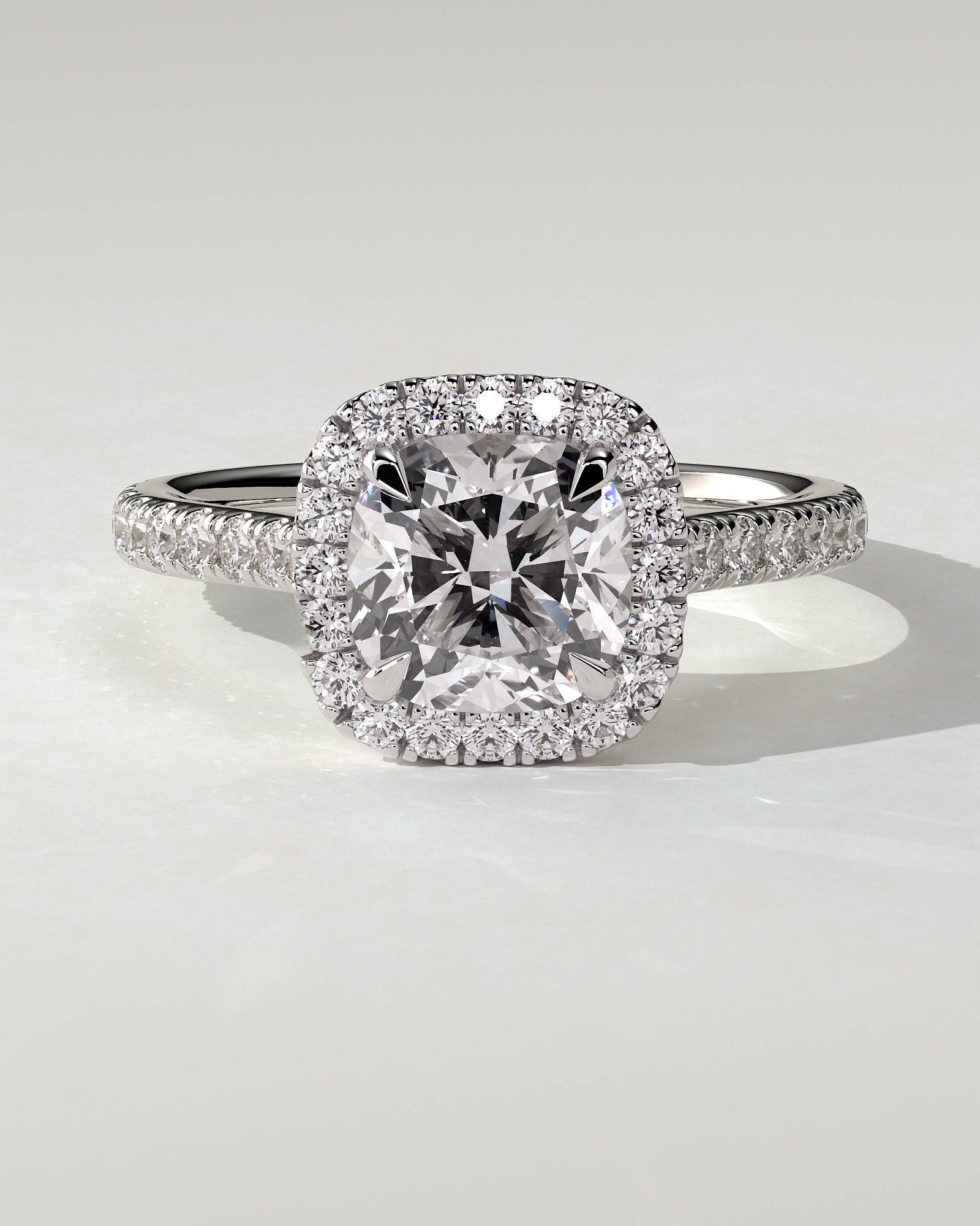 Nicole Halo Cushion Ring
