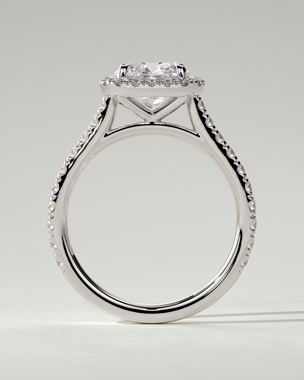 Nicole Halo Cushion Ring