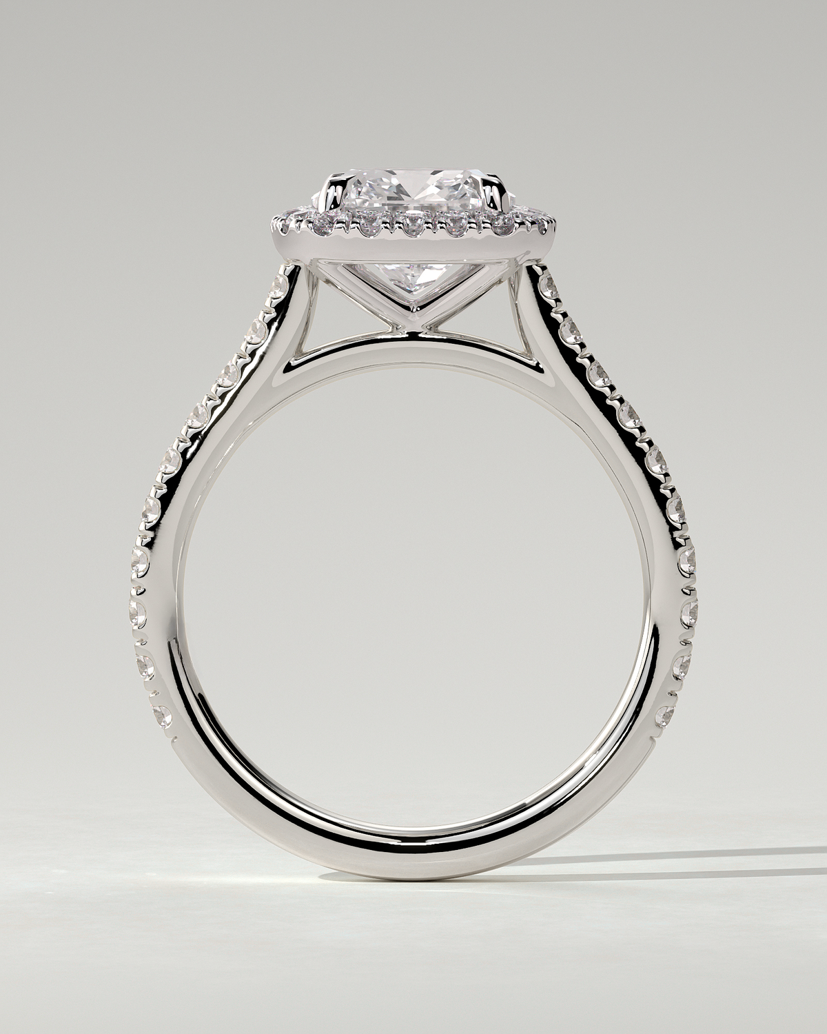 Nicole Halo Cushion Ring
