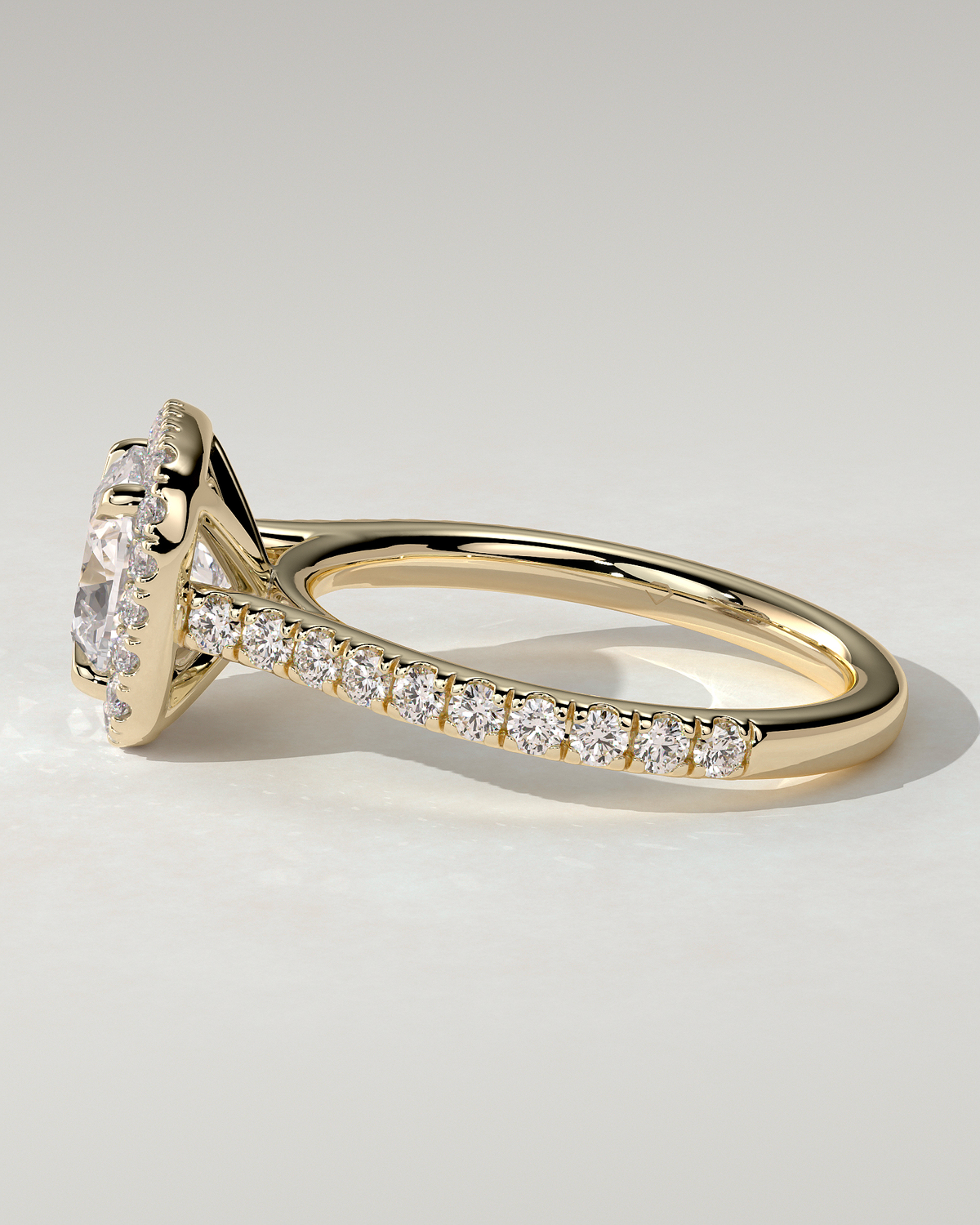 Nicole Halo Cushion Ring