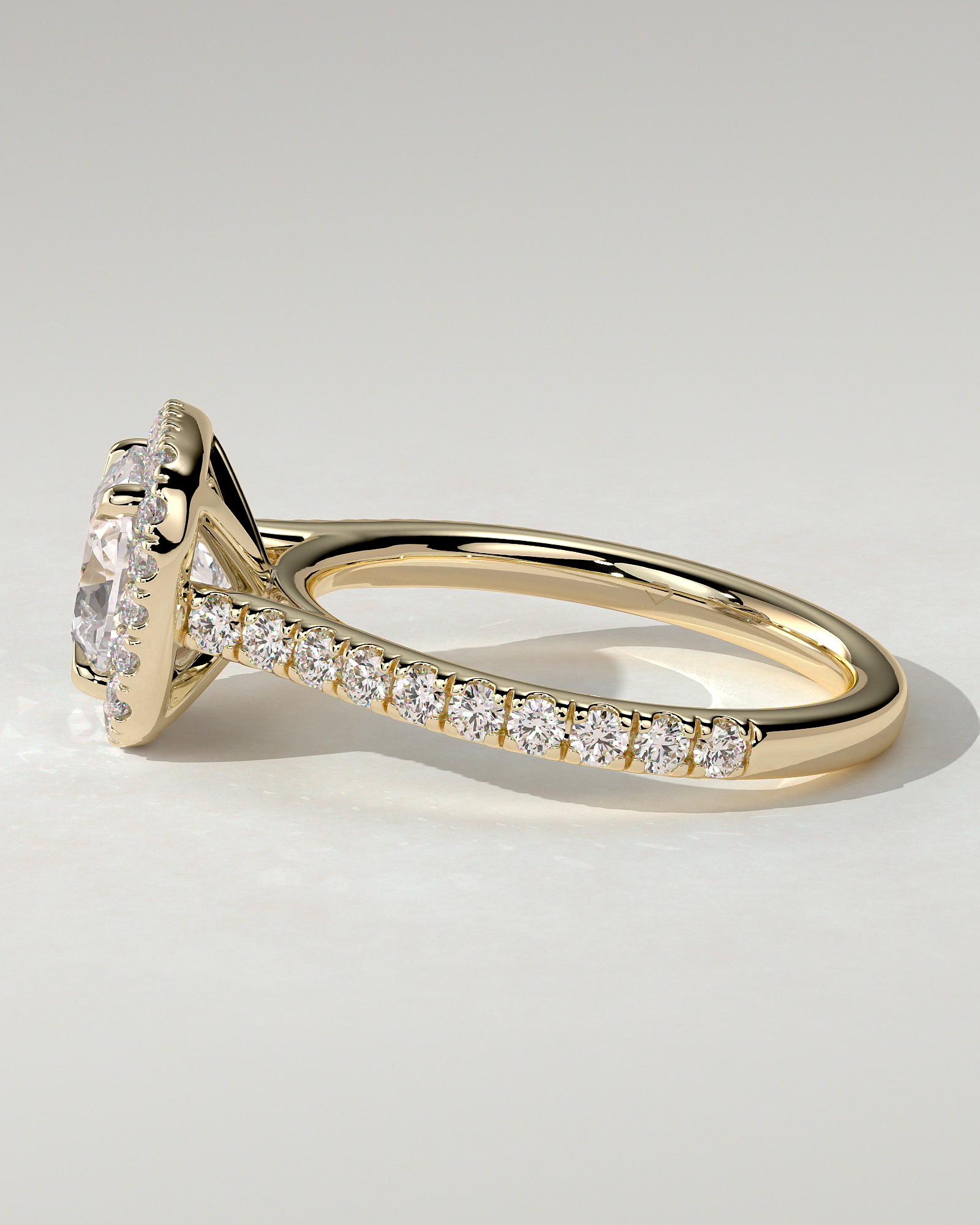 Nicole Halo Cushion Ring
