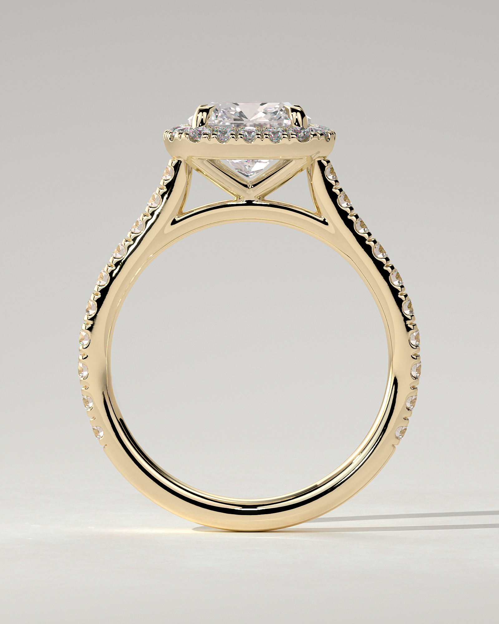 Nicole Halo Cushion Ring