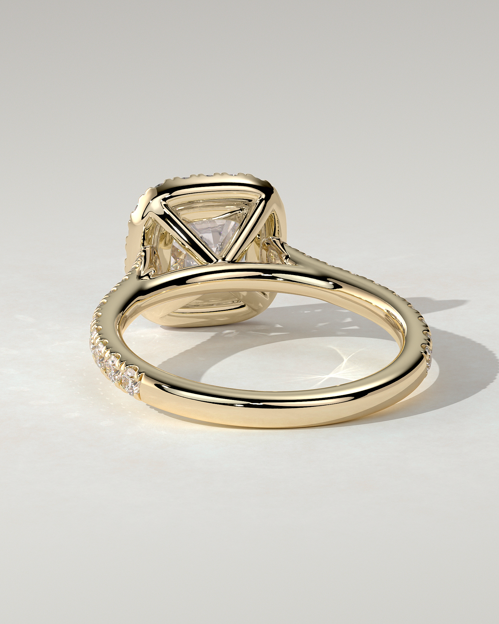 Nicole Halo Cushion Ring
