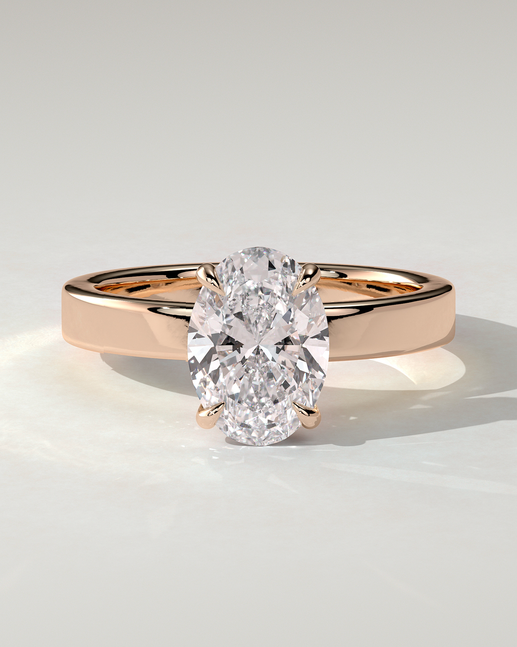 Nikita Solitaire Oval Ring