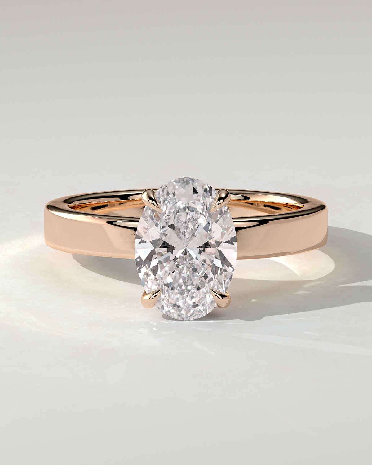 Nikita Solitaire Oval Ring