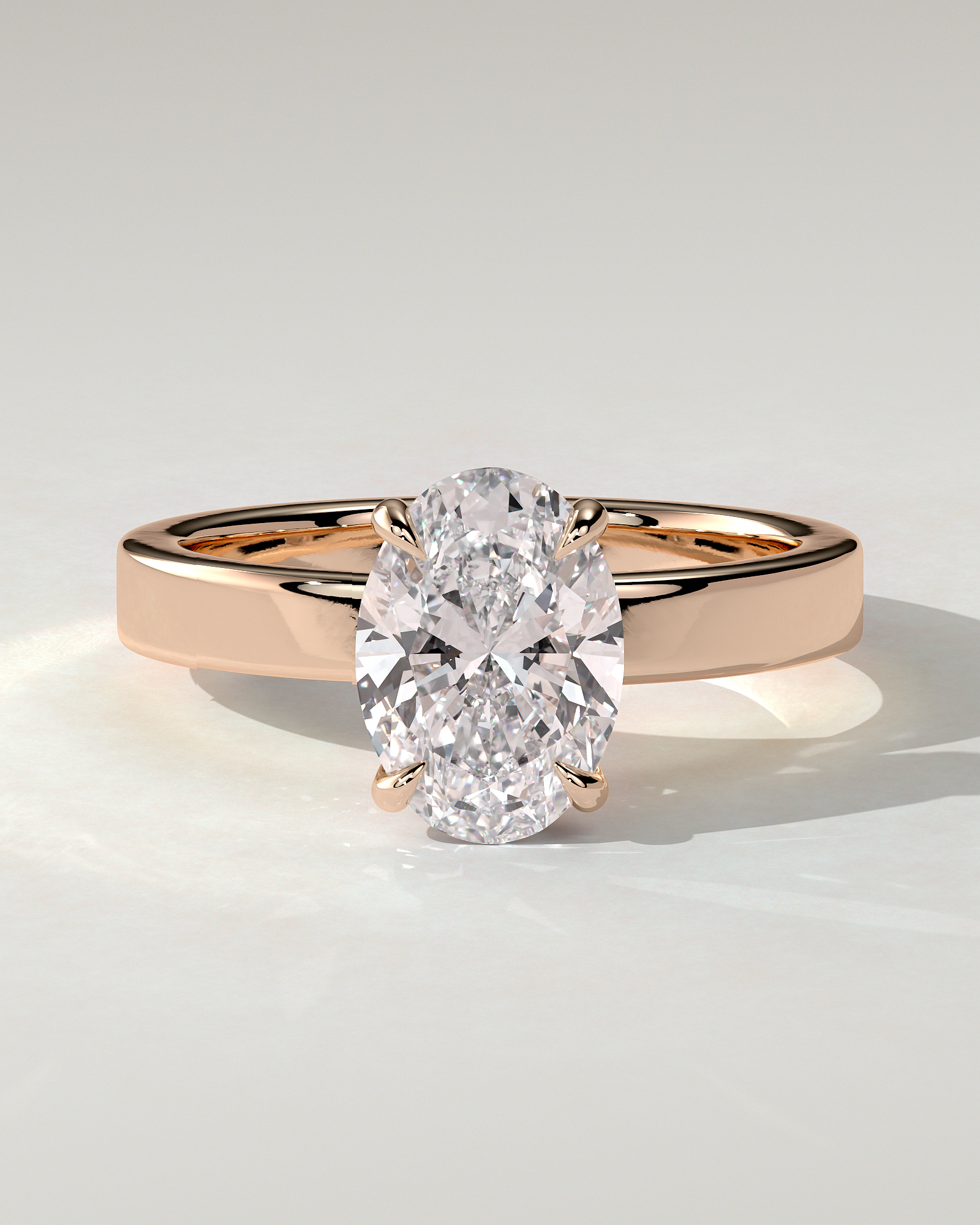 Nikita Solitaire Oval Ring