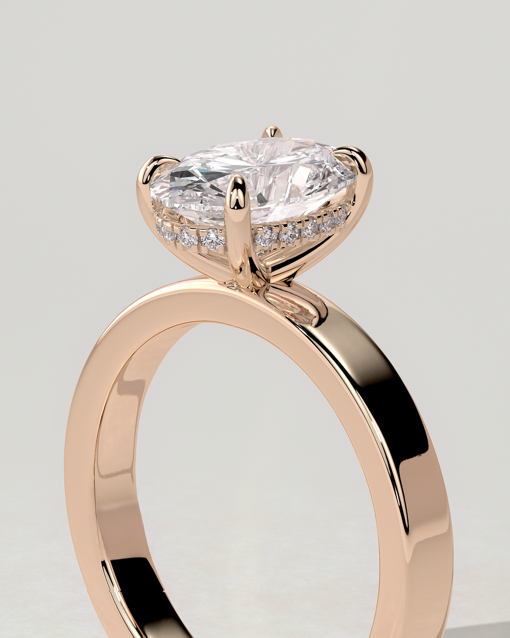 Nikita Solitaire Oval Ring