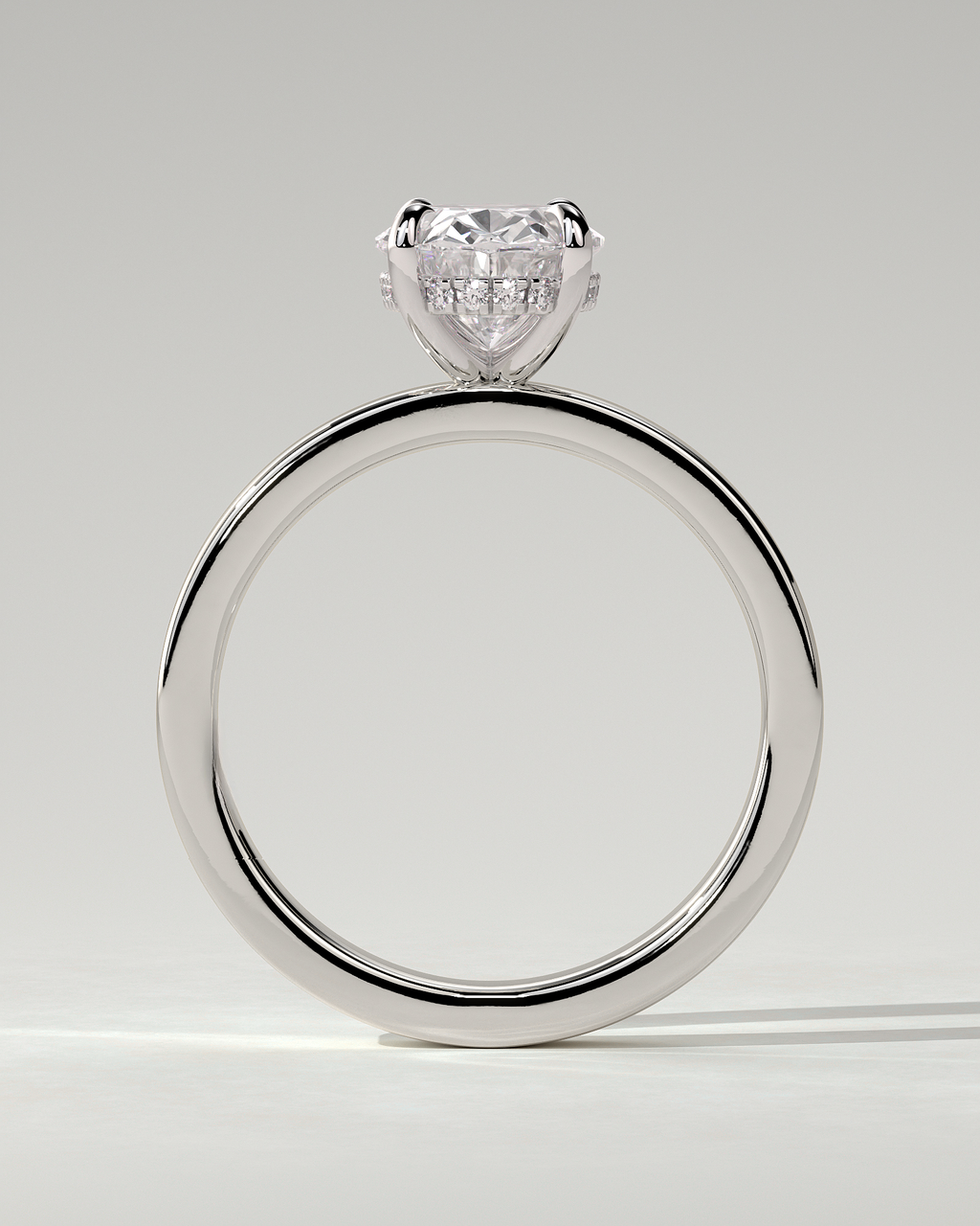 Nikita Solitaire Oval Ring