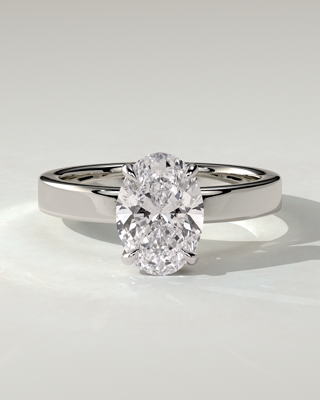 Nikita Solitaire Oval Ring