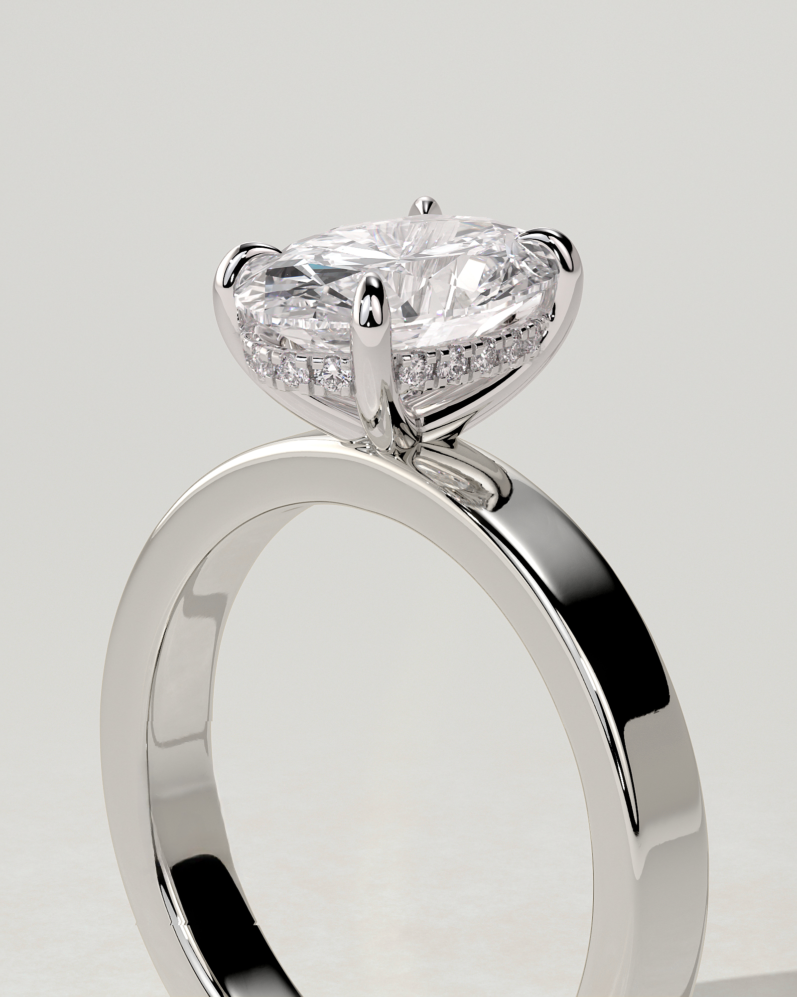 Nikita Solitaire Oval Ring