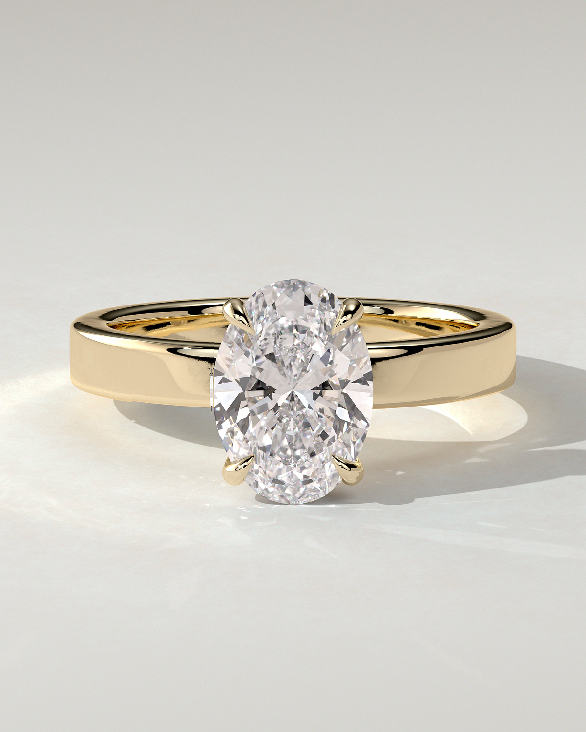 Nikita Solitaire Oval Ring