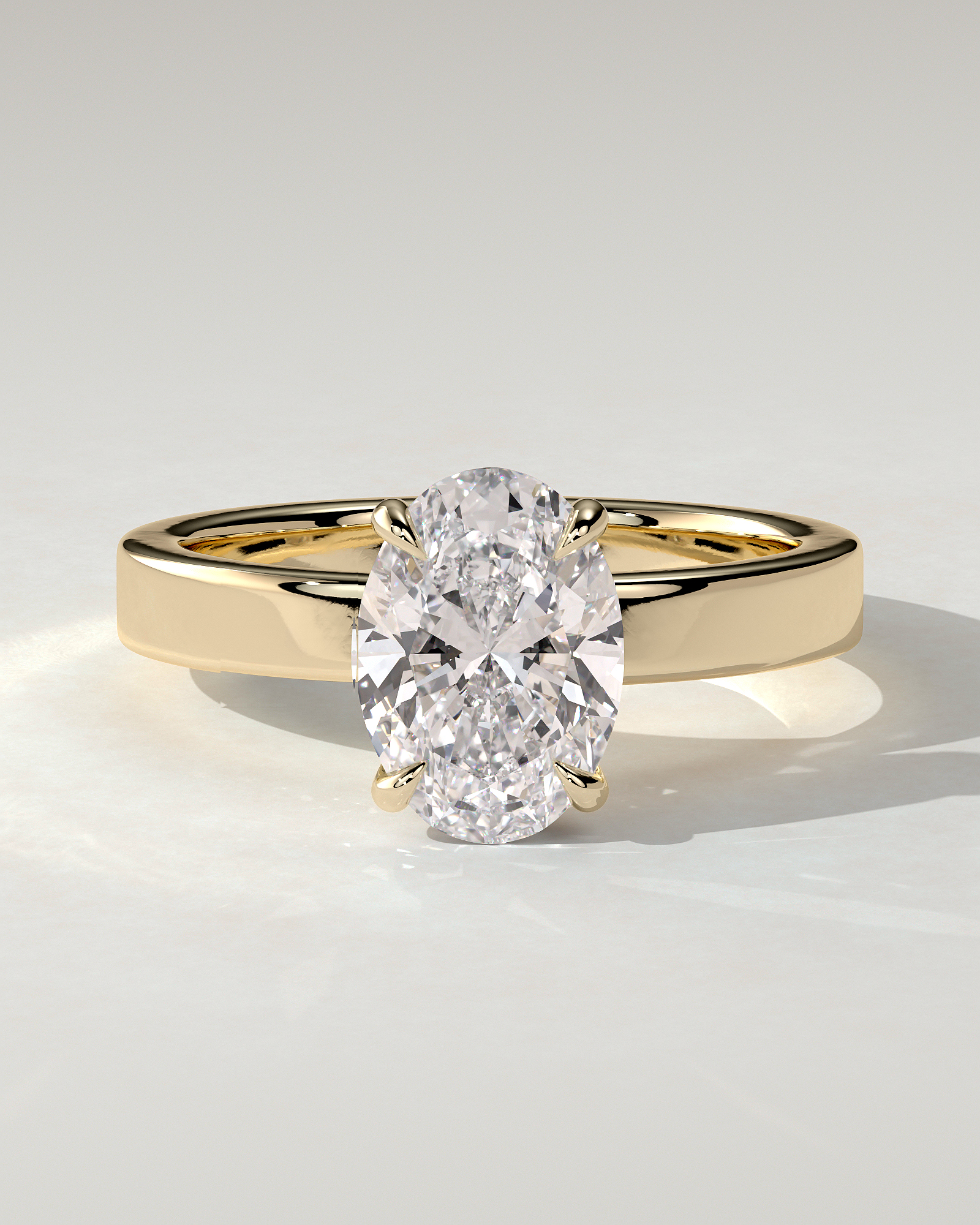 Nikita Solitaire Oval Ring