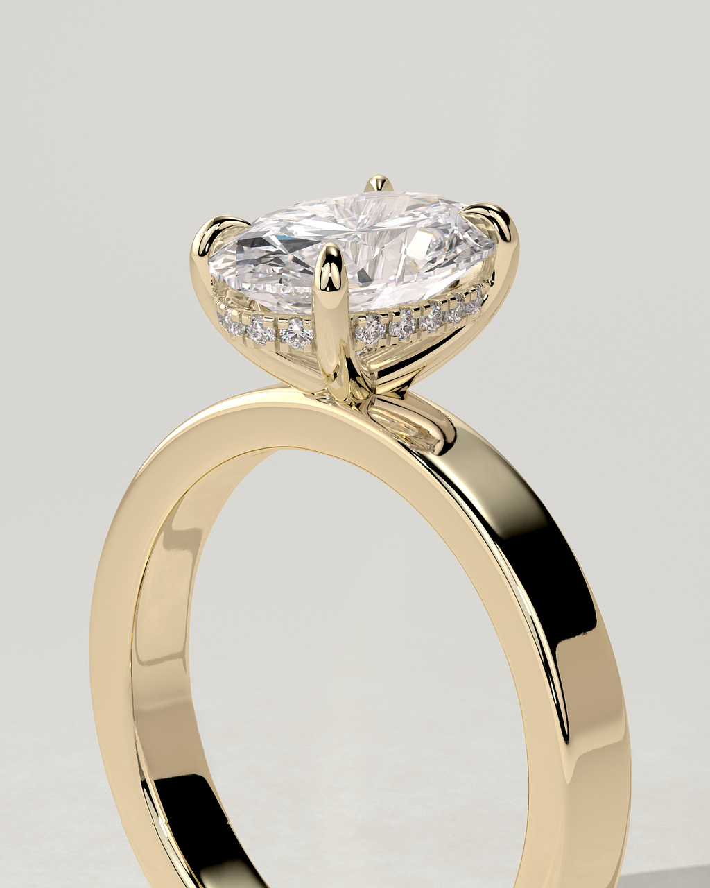 Nikita Solitaire Oval Ring