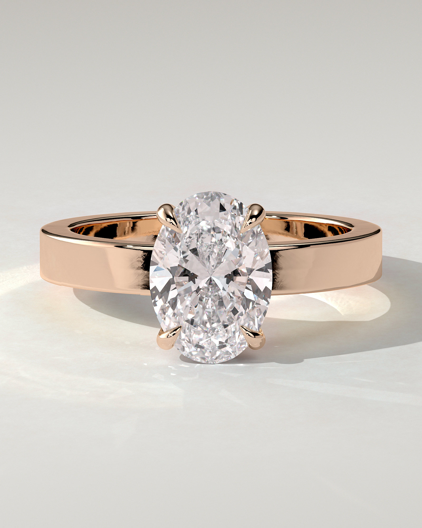 Nikita Solitaire Oval Ring