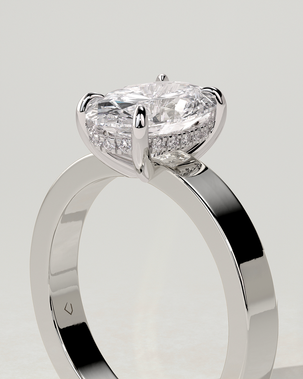 Nikita Solitaire Oval Ring