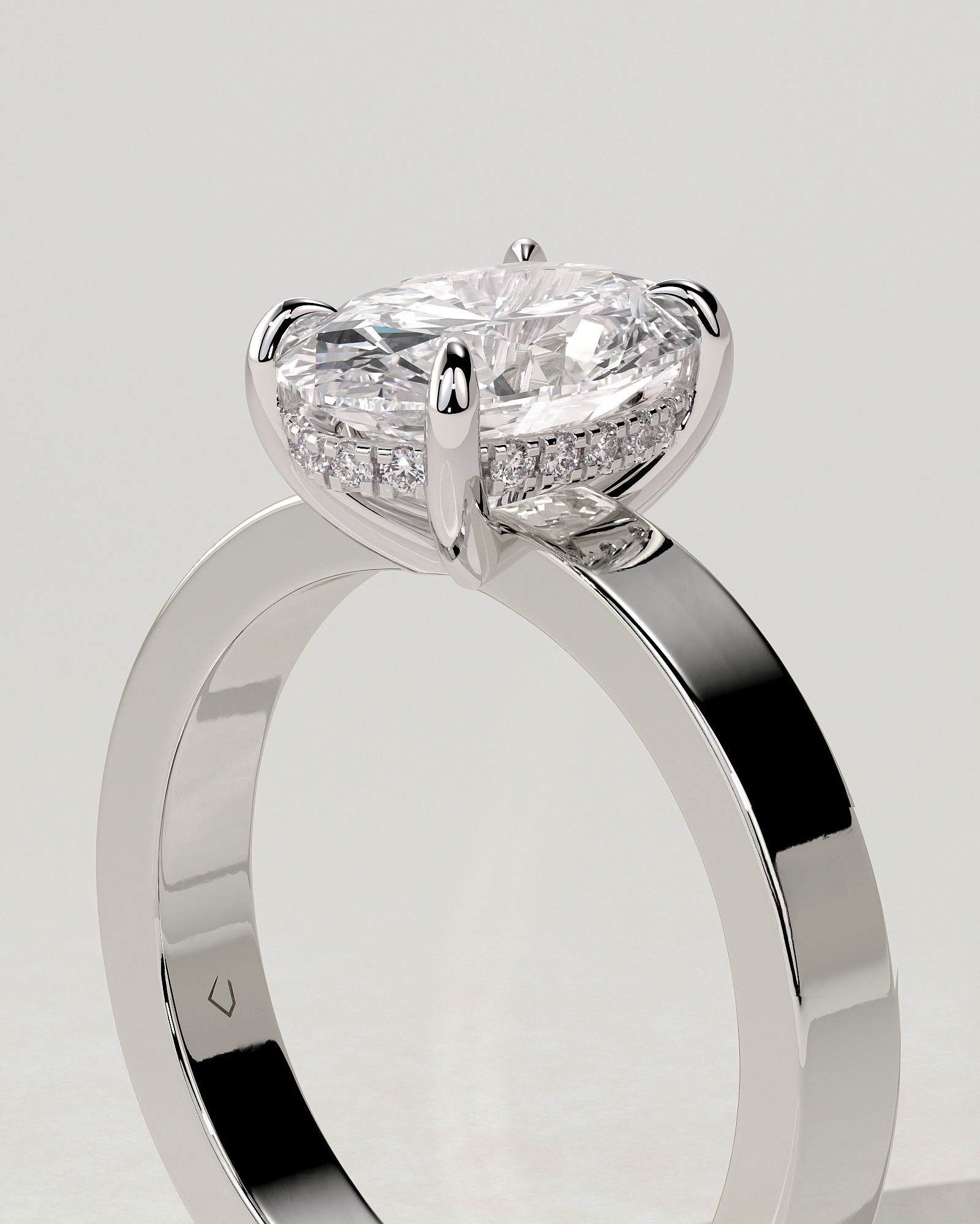 Nikita Solitaire Oval Ring