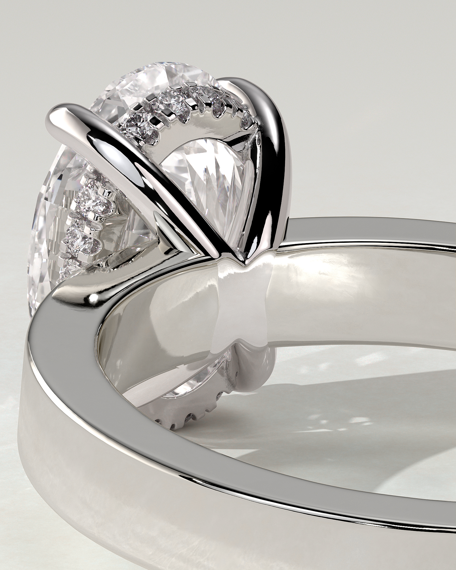 Nikita Solitaire Oval Ring