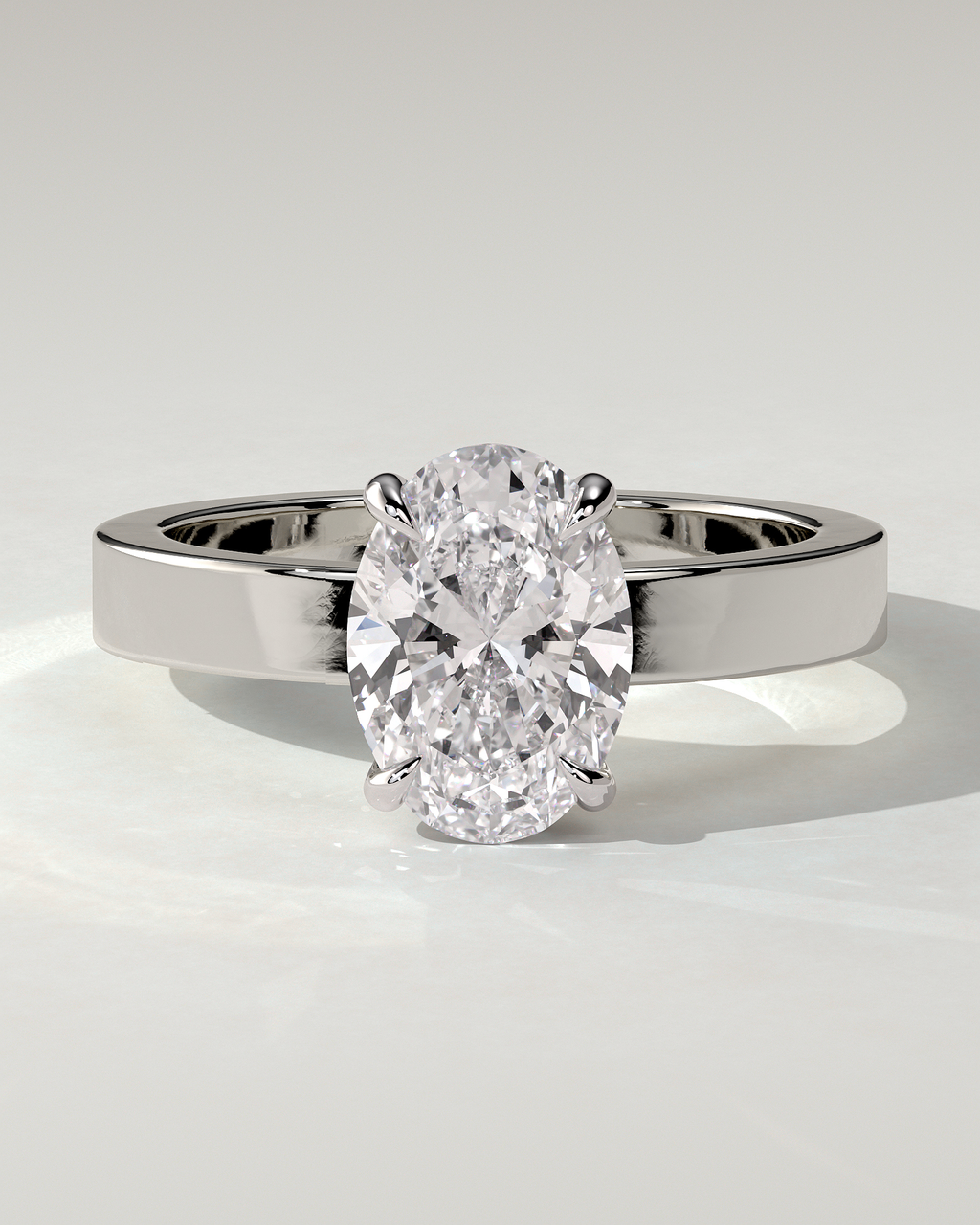 Nikita Solitaire Oval Ring