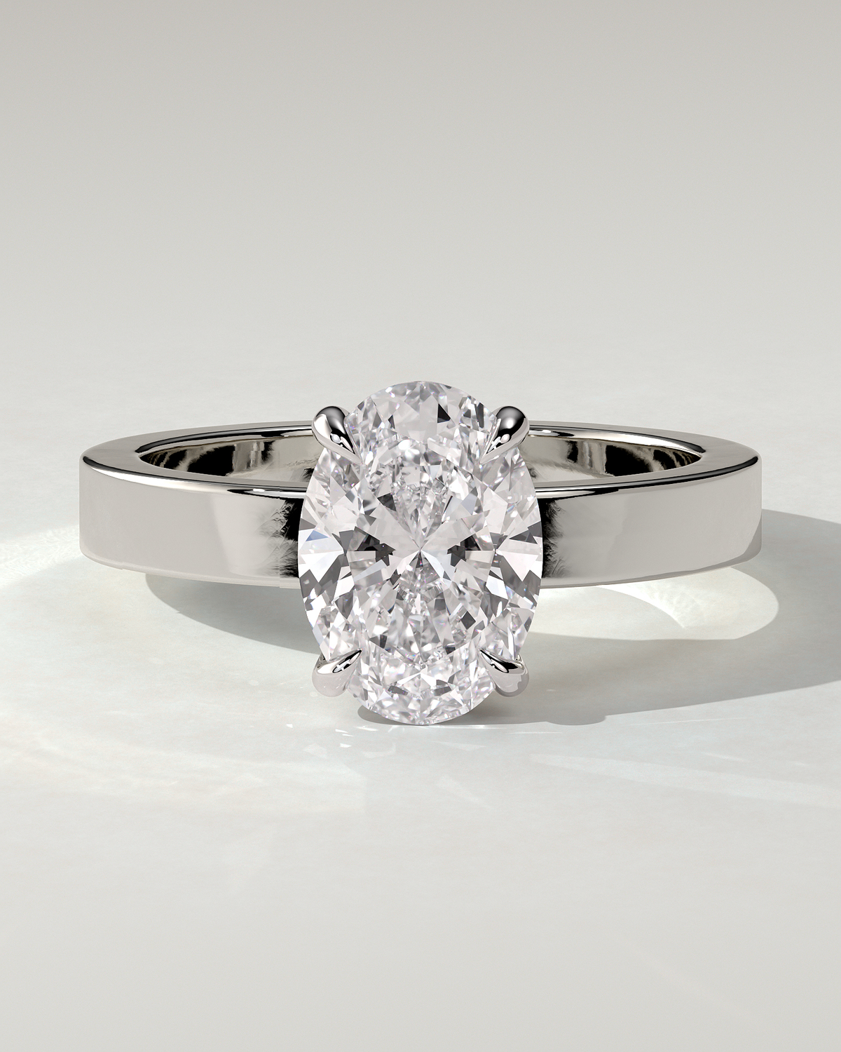 Nikita Solitaire Oval Ring