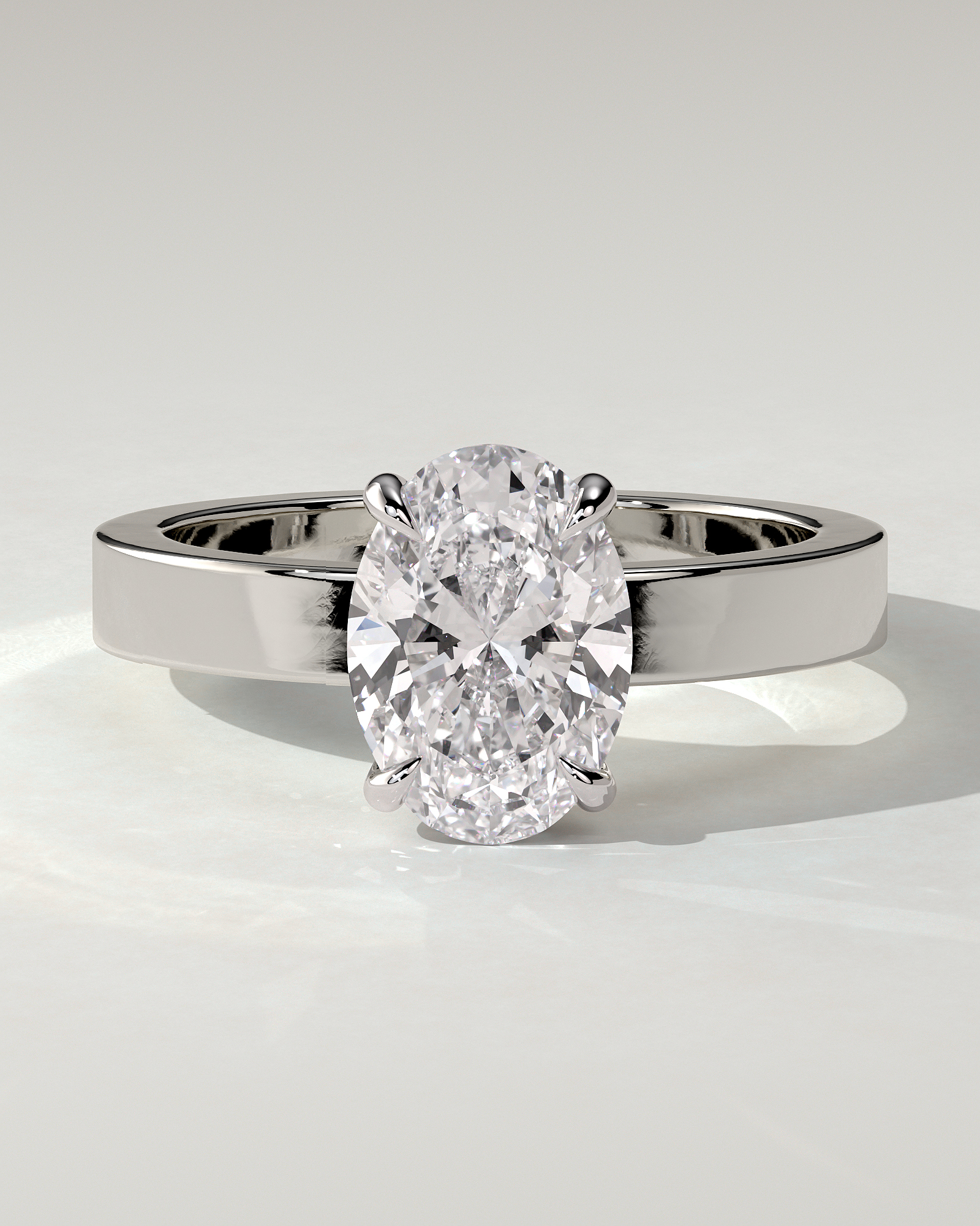 Nikita Solitaire Oval Ring