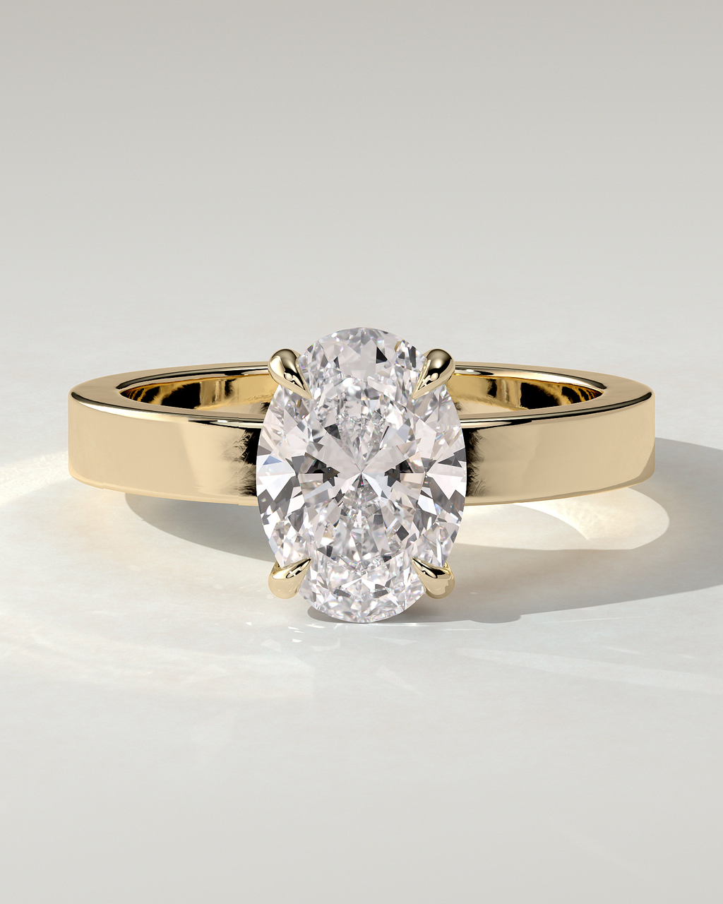 Nikita Solitaire Oval Ring