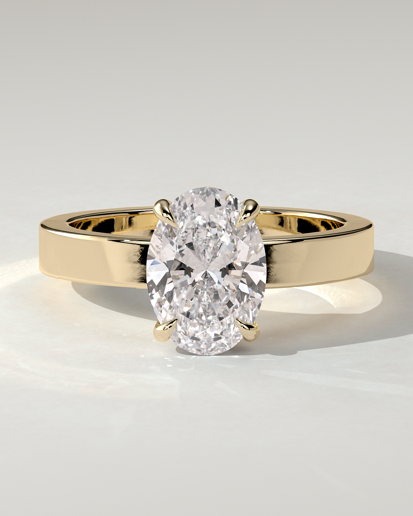 Nikita Solitaire Oval Ring