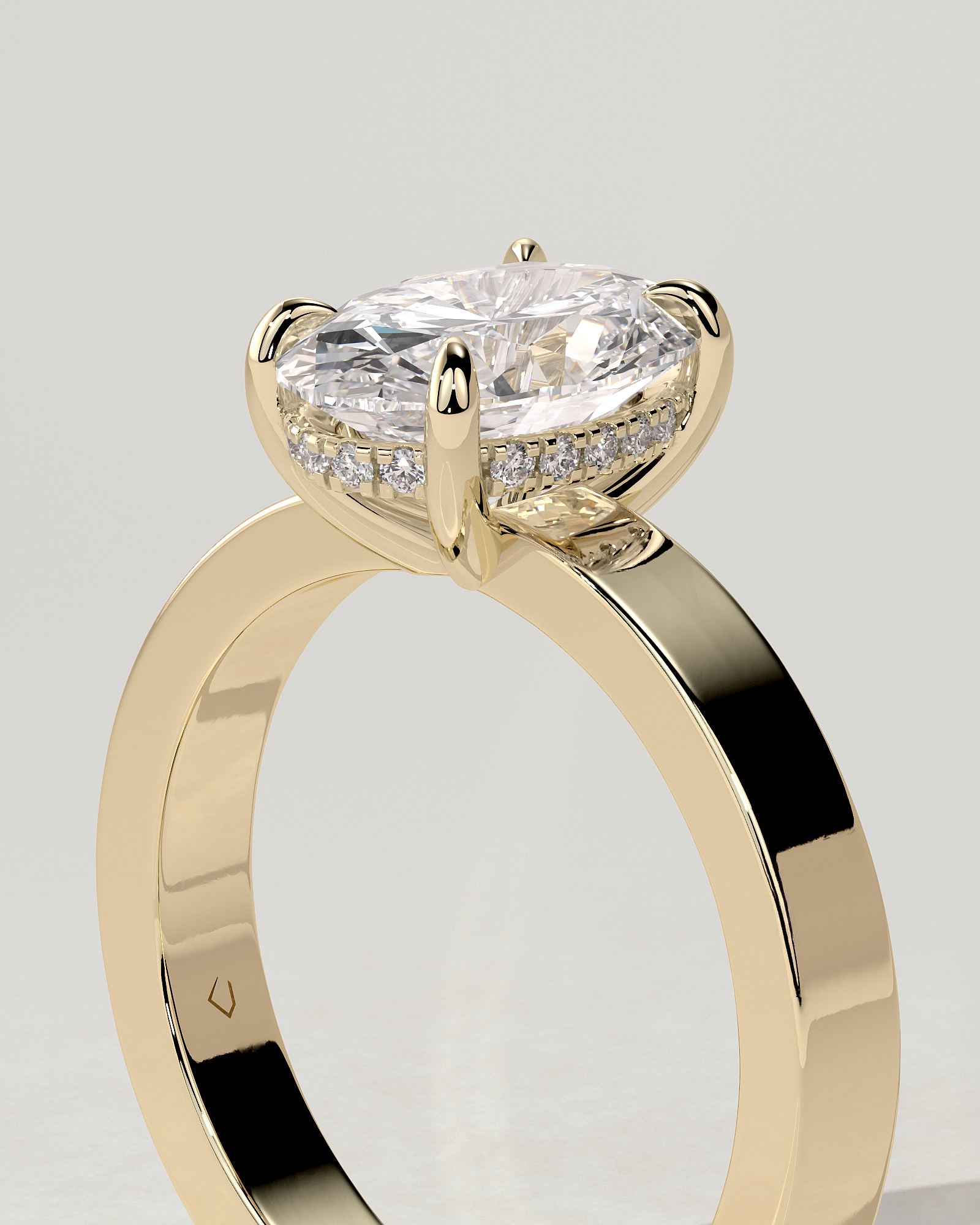 Nikita Solitaire Oval Ring