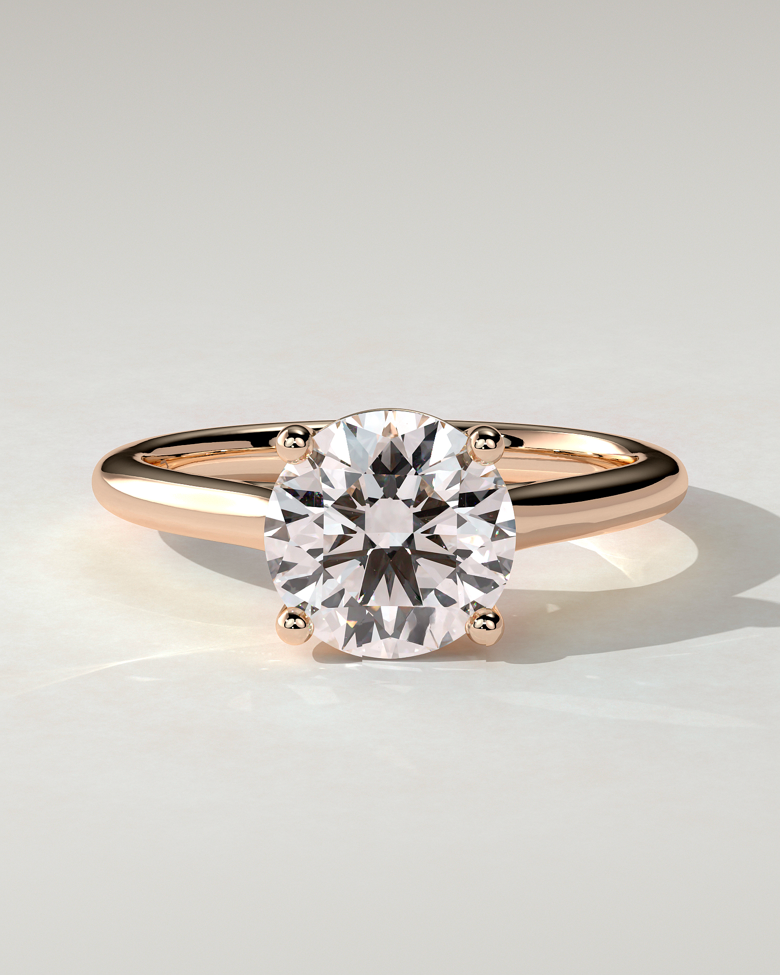 Noelle Solitaire Round Ring