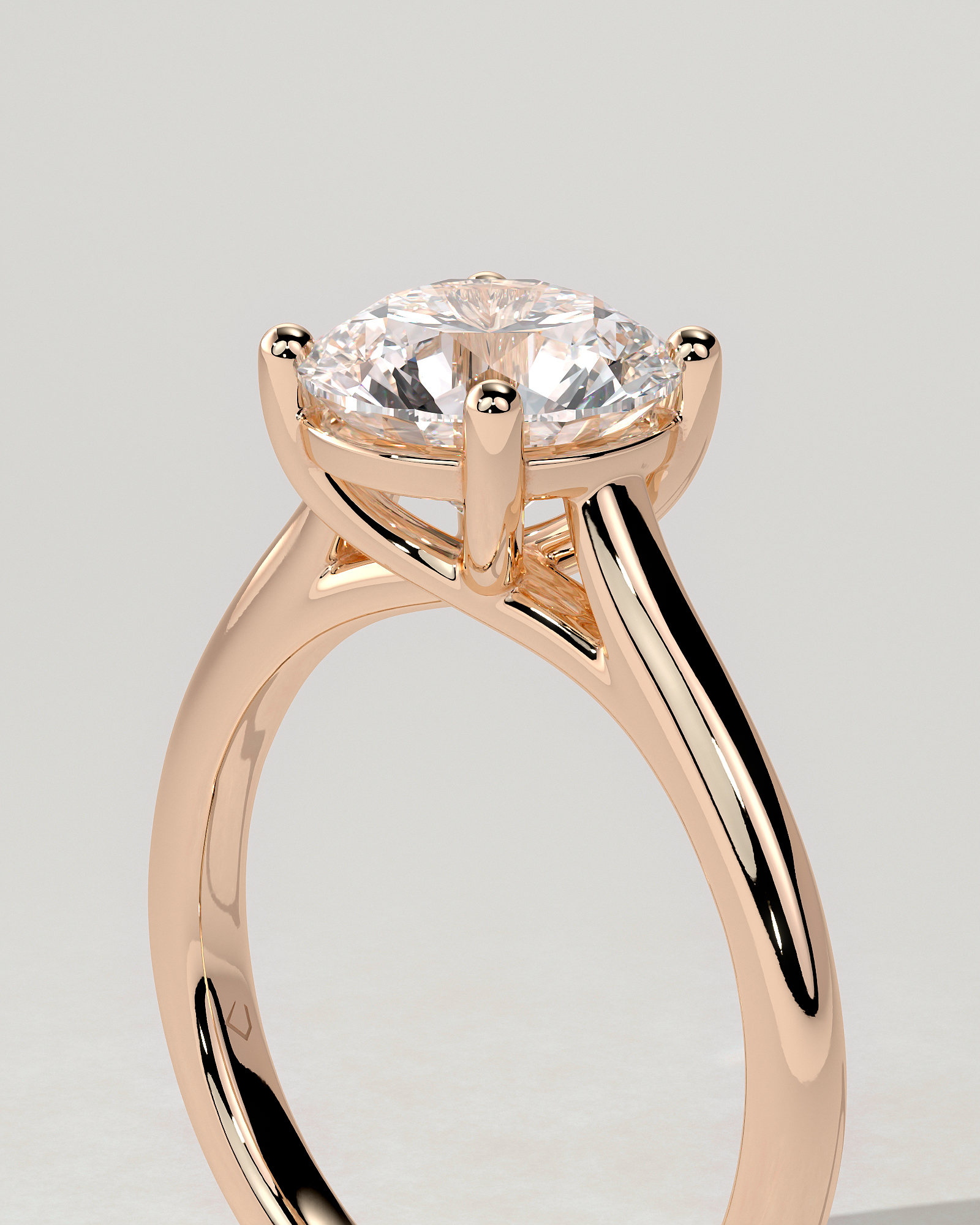 Noelle Solitaire Round Ring