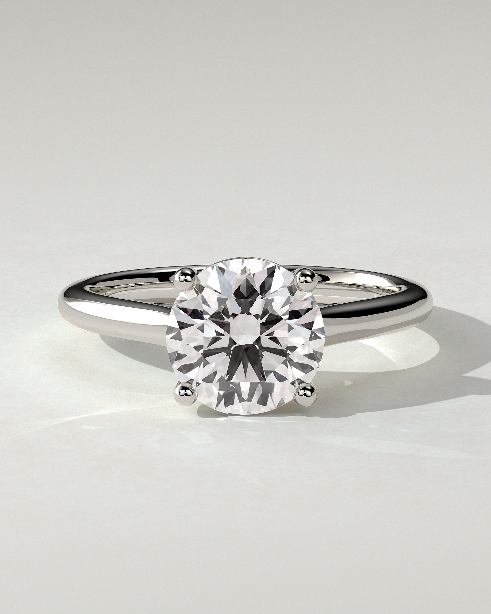 Noelle Solitaire Round Ring