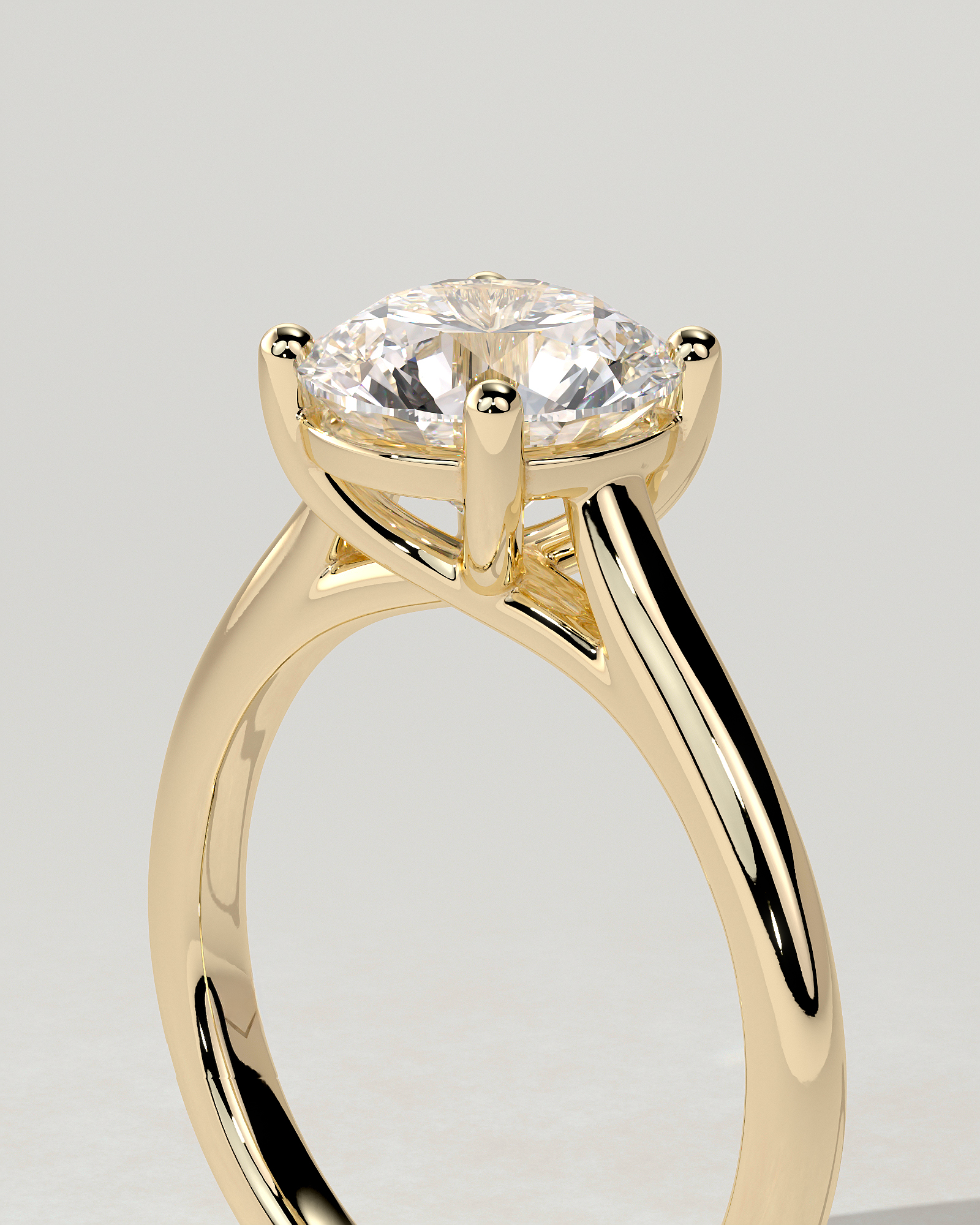 Noelle Solitaire Round Ring