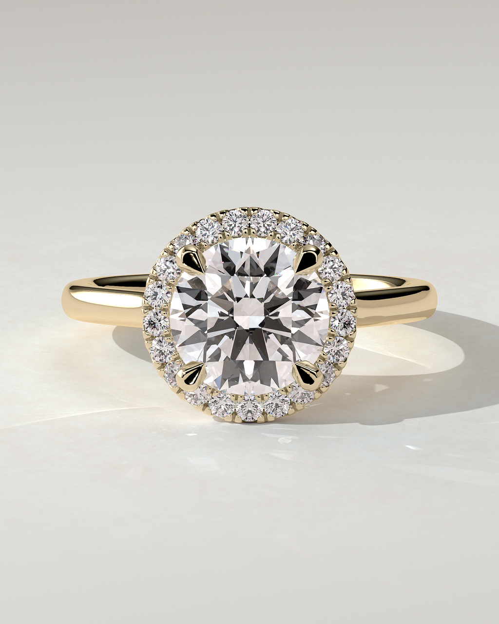Nola Halo Round Ring