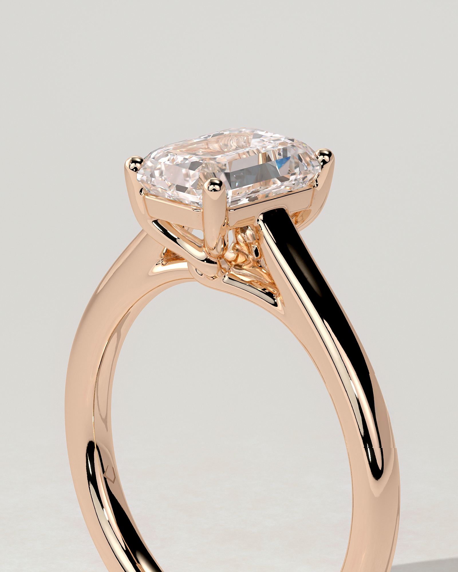 Nora Solitaire Emerald Ring