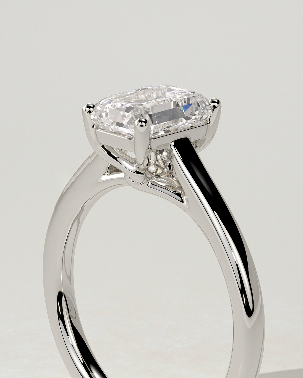 Nora Solitaire Emerald Ring