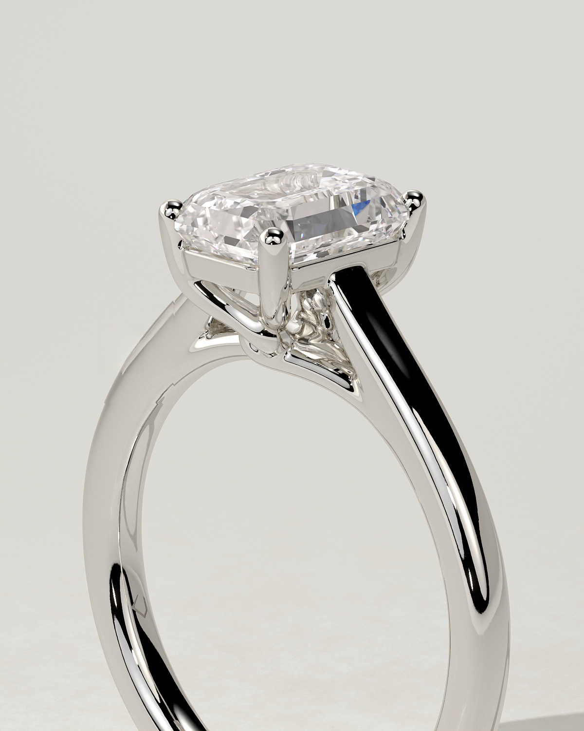 Nora Solitaire Emerald Ring