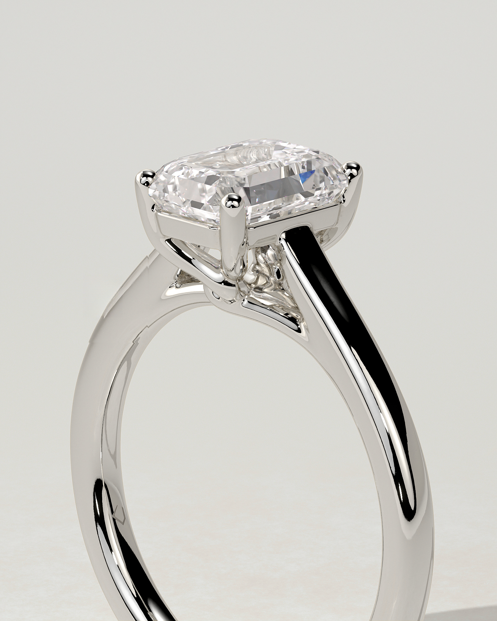 Nora Solitaire Emerald Ring
