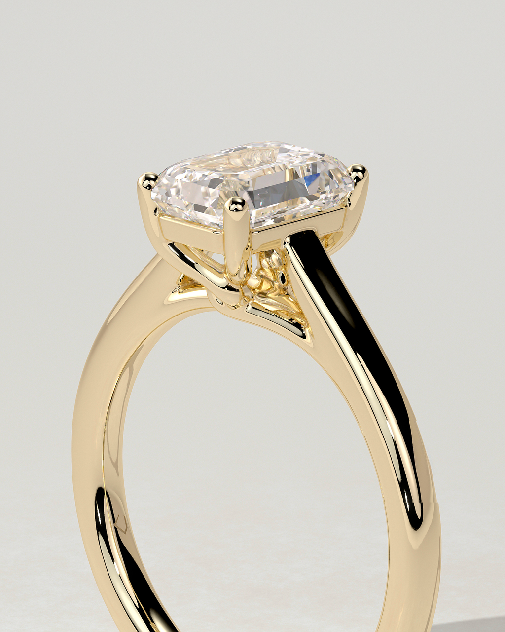 Nora Solitaire Emerald Ring