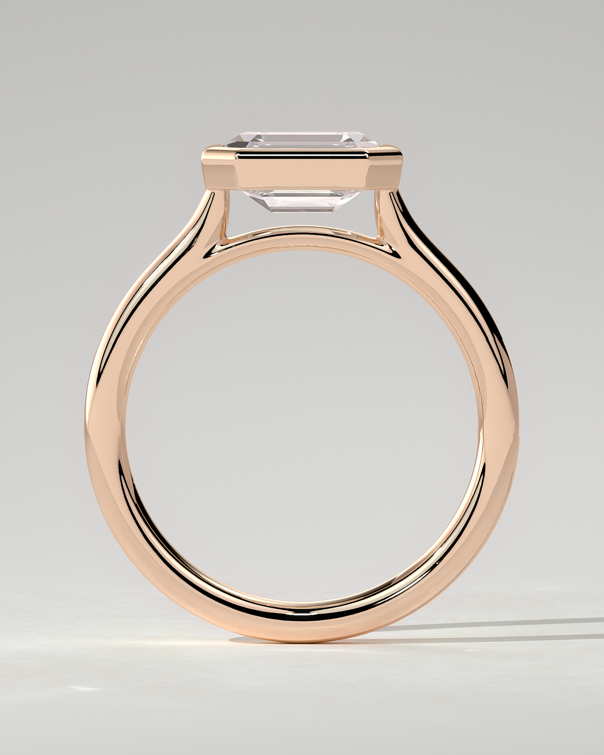 Olive Bezel Emerald Ring