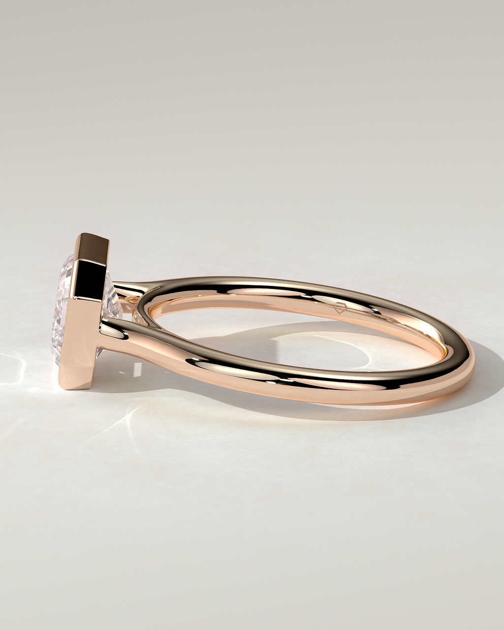 Olive Bezel Emerald Ring