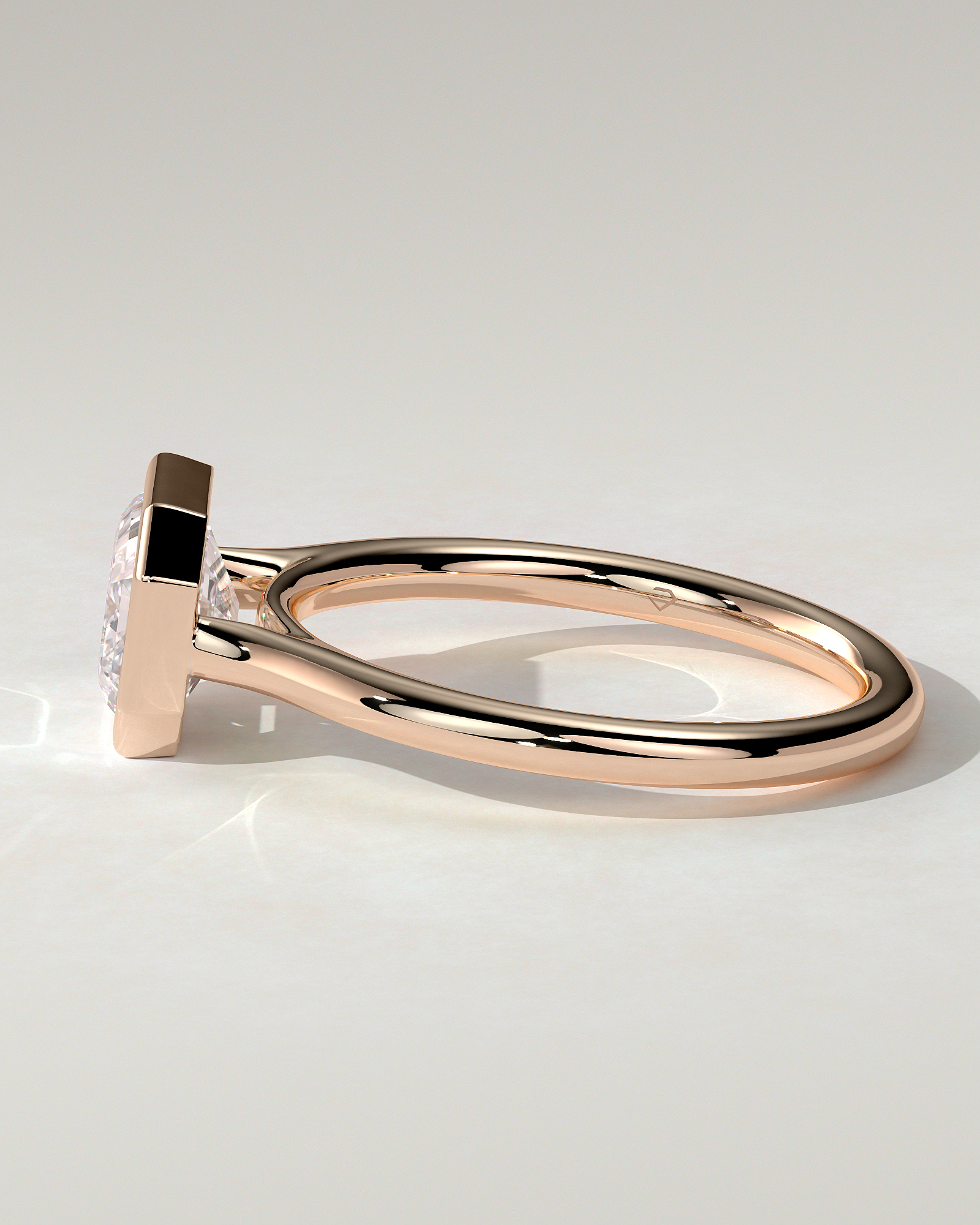 Olive Bezel Emerald Ring