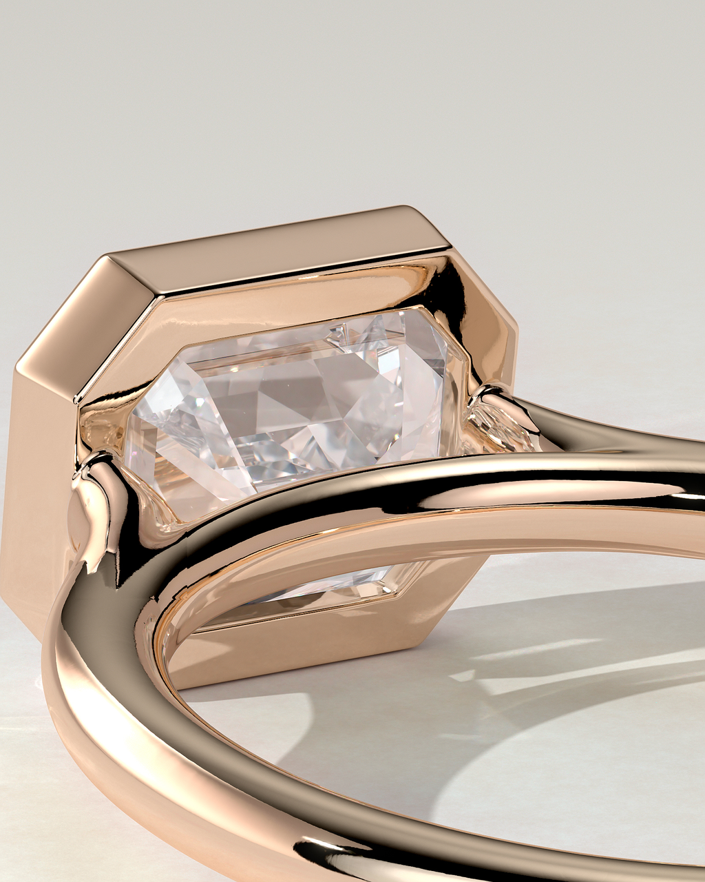 Olive Bezel Emerald Ring