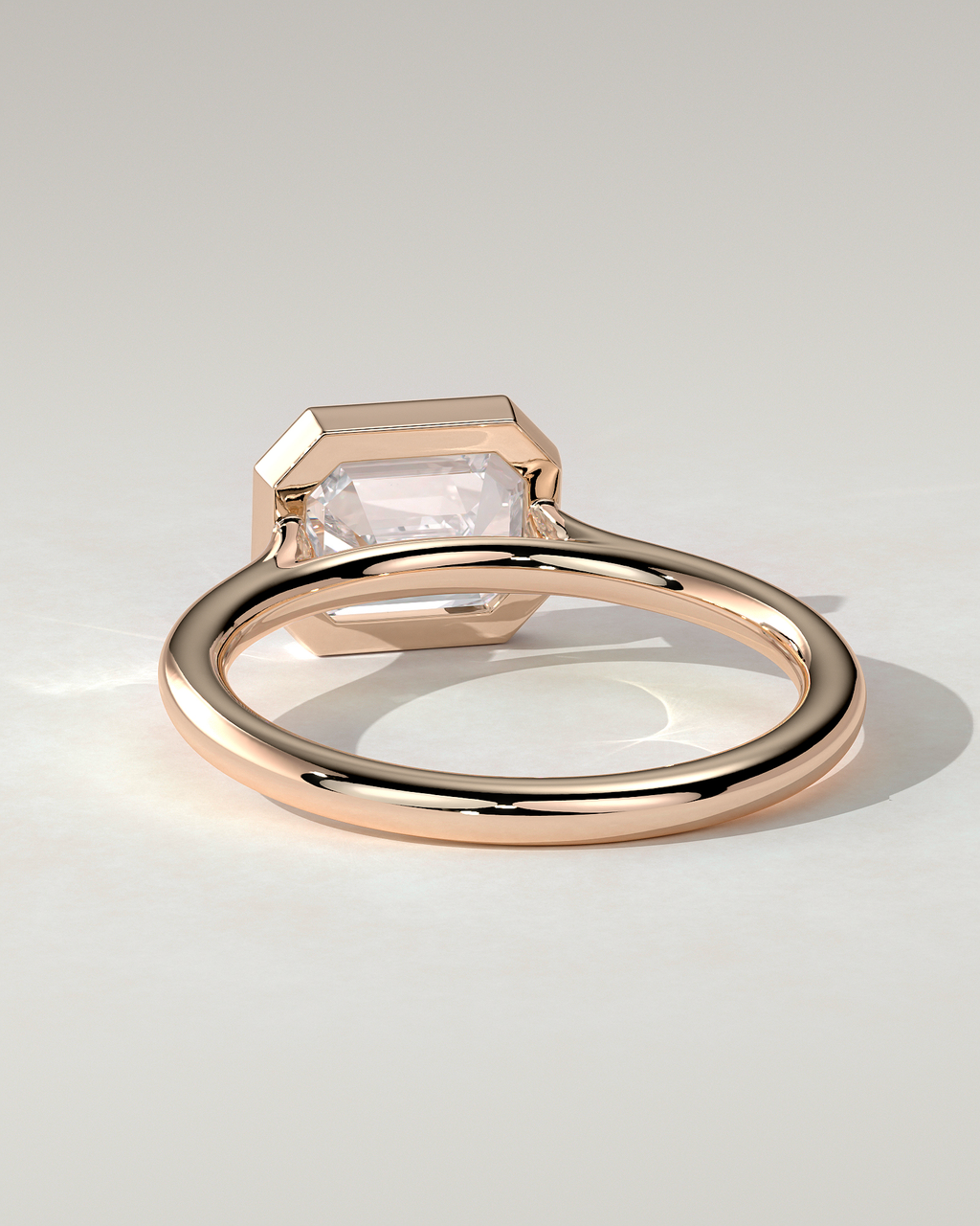 Olive Bezel Emerald Ring