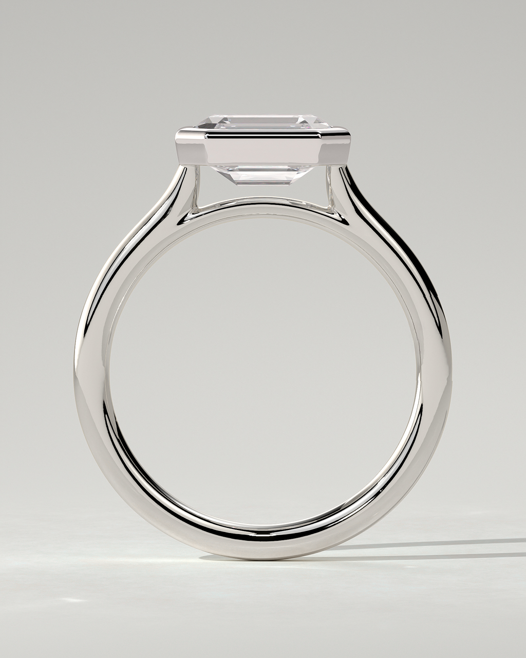 Olive Bezel Emerald Ring