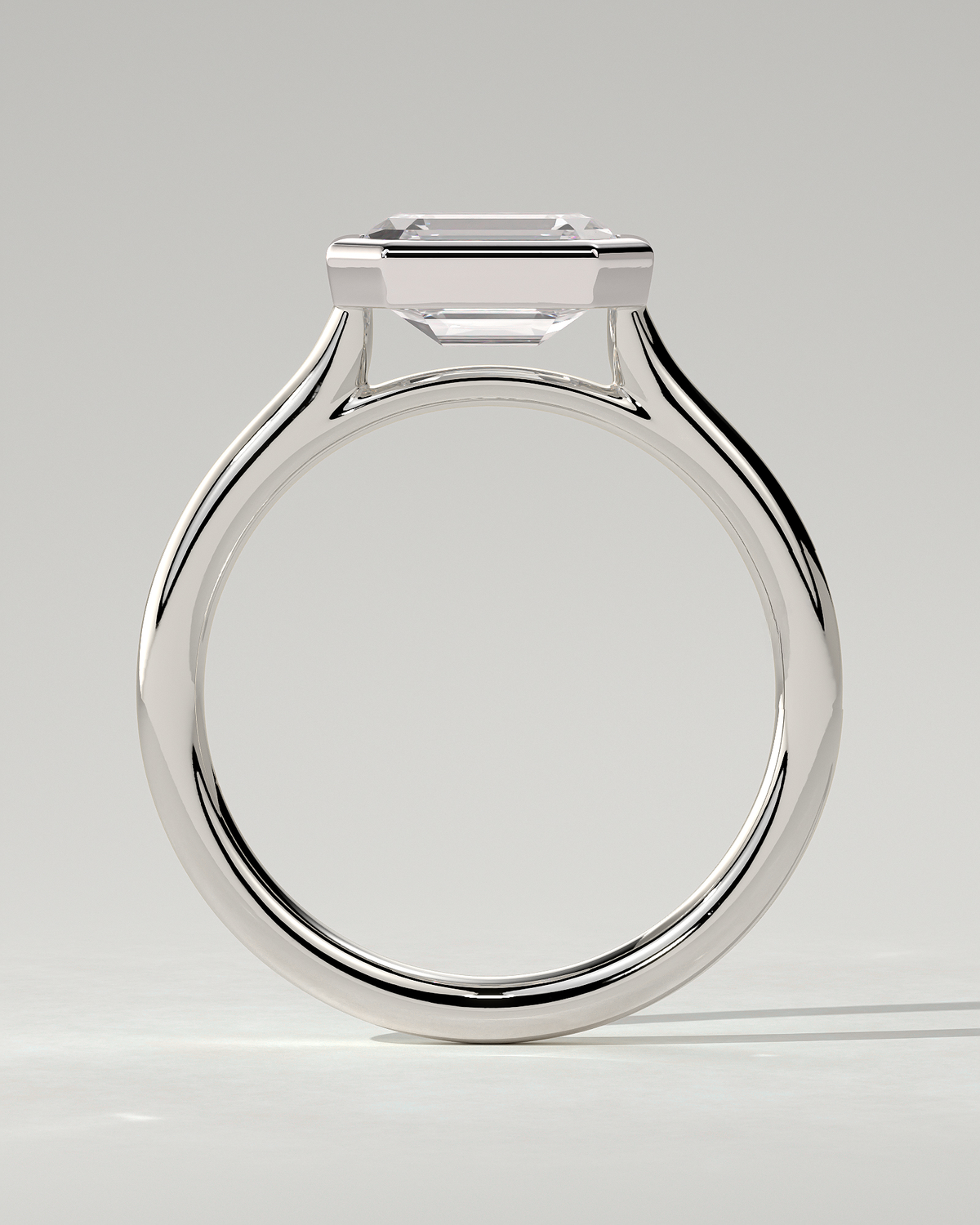 Olive Bezel Emerald Ring