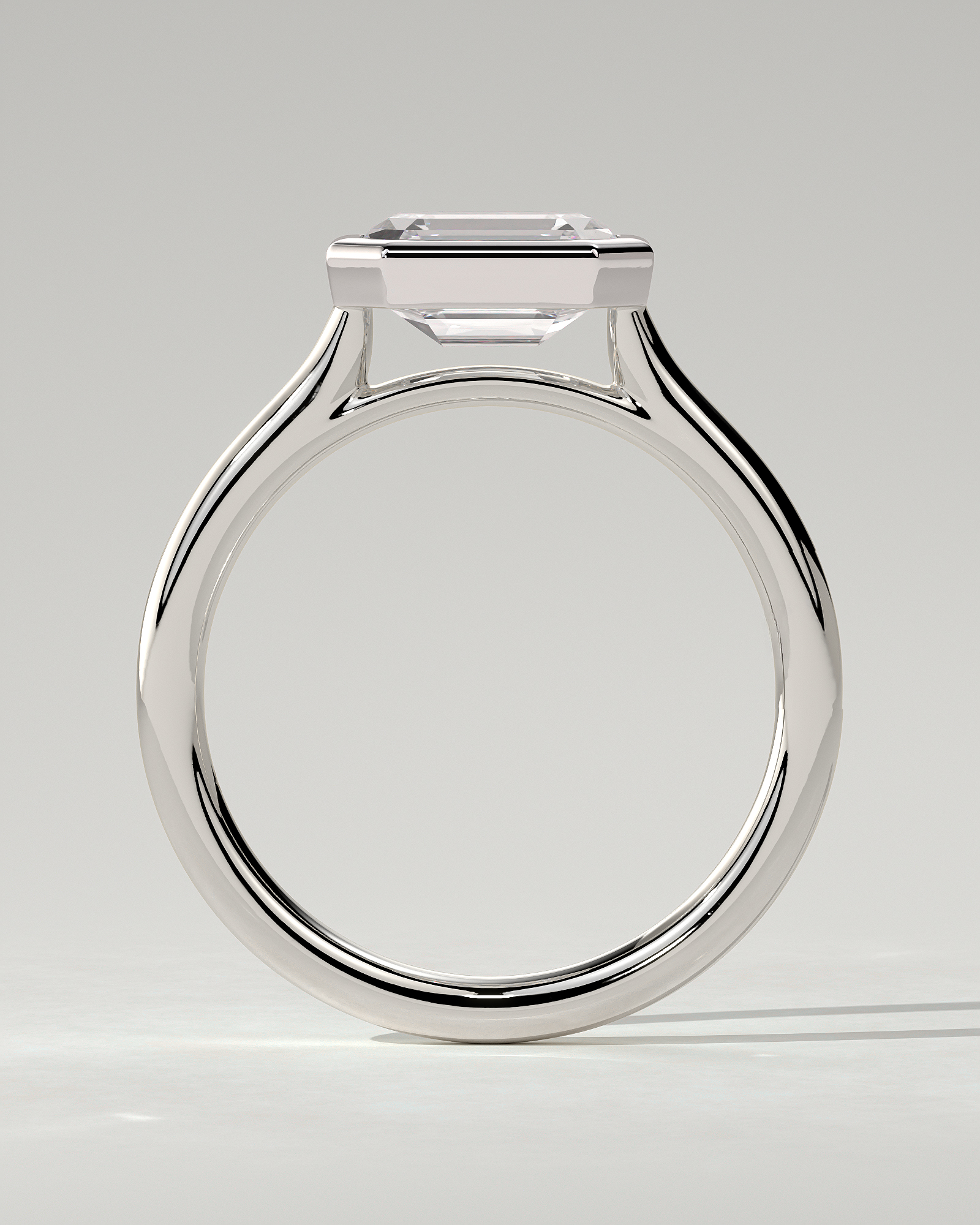Olive Bezel Emerald Ring
