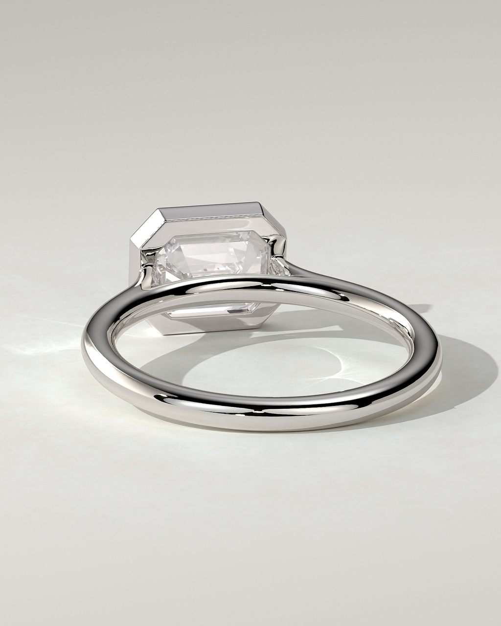 Olive Bezel Emerald Ring