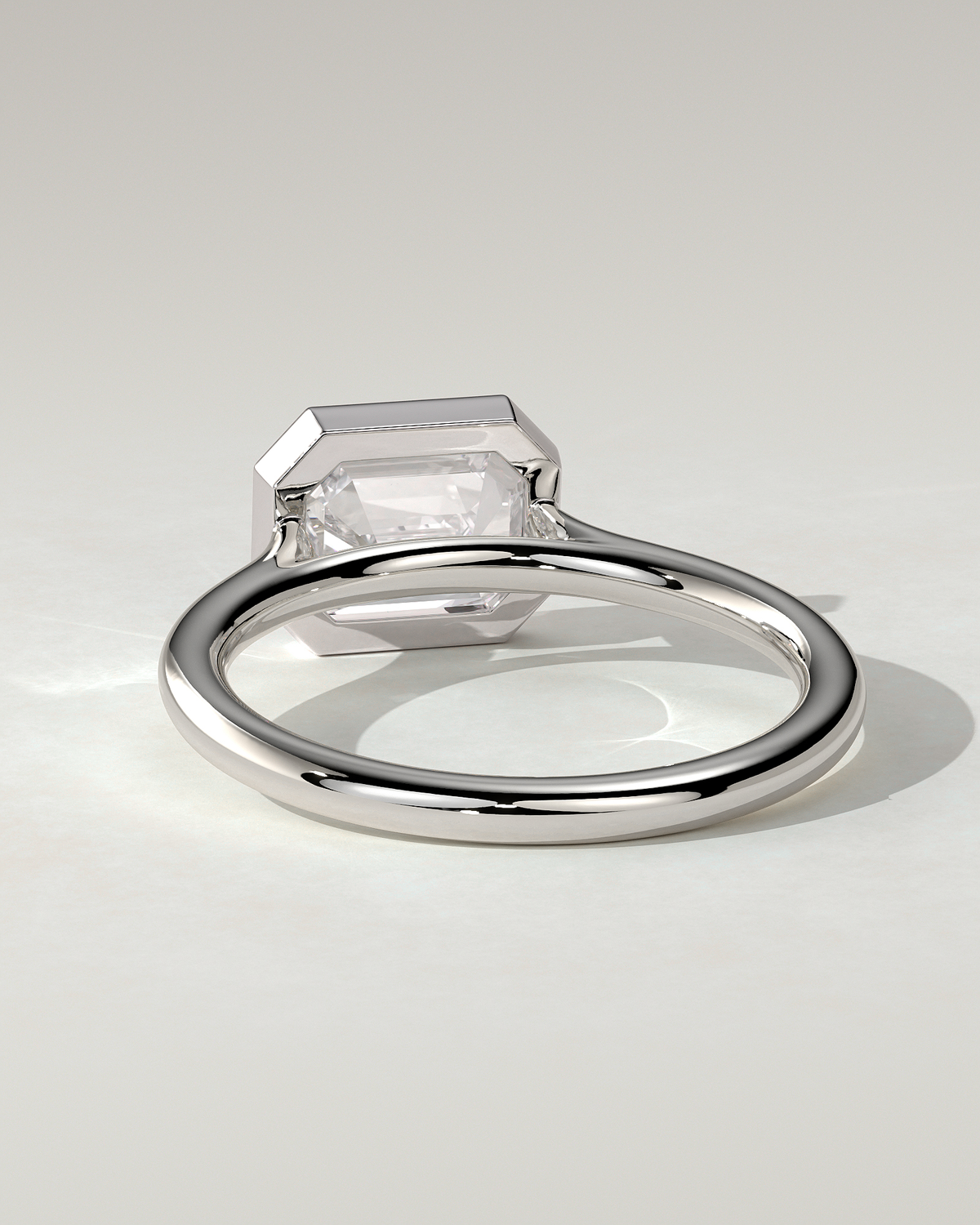 Olive Bezel Emerald Ring