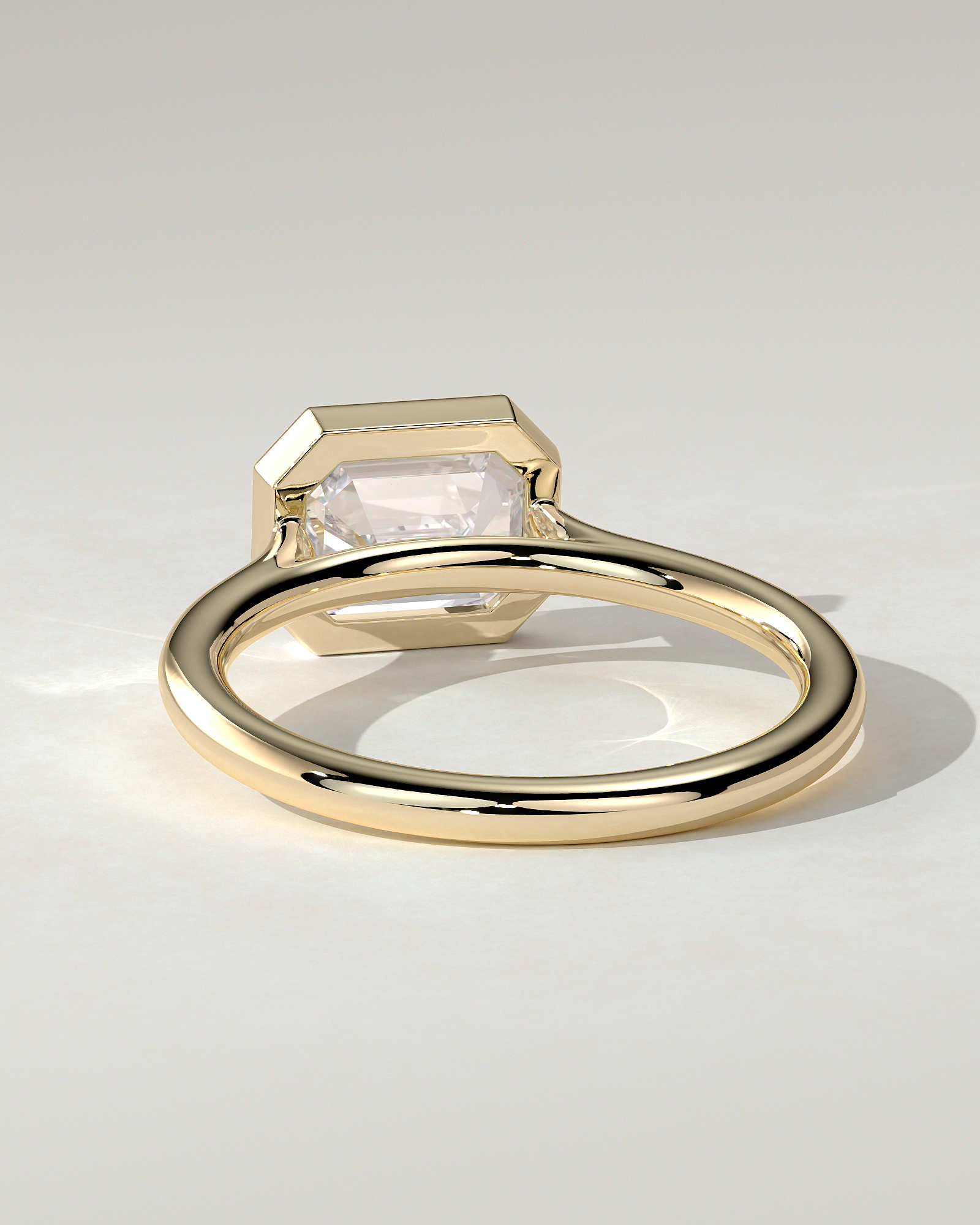 Olive Bezel Emerald Ring